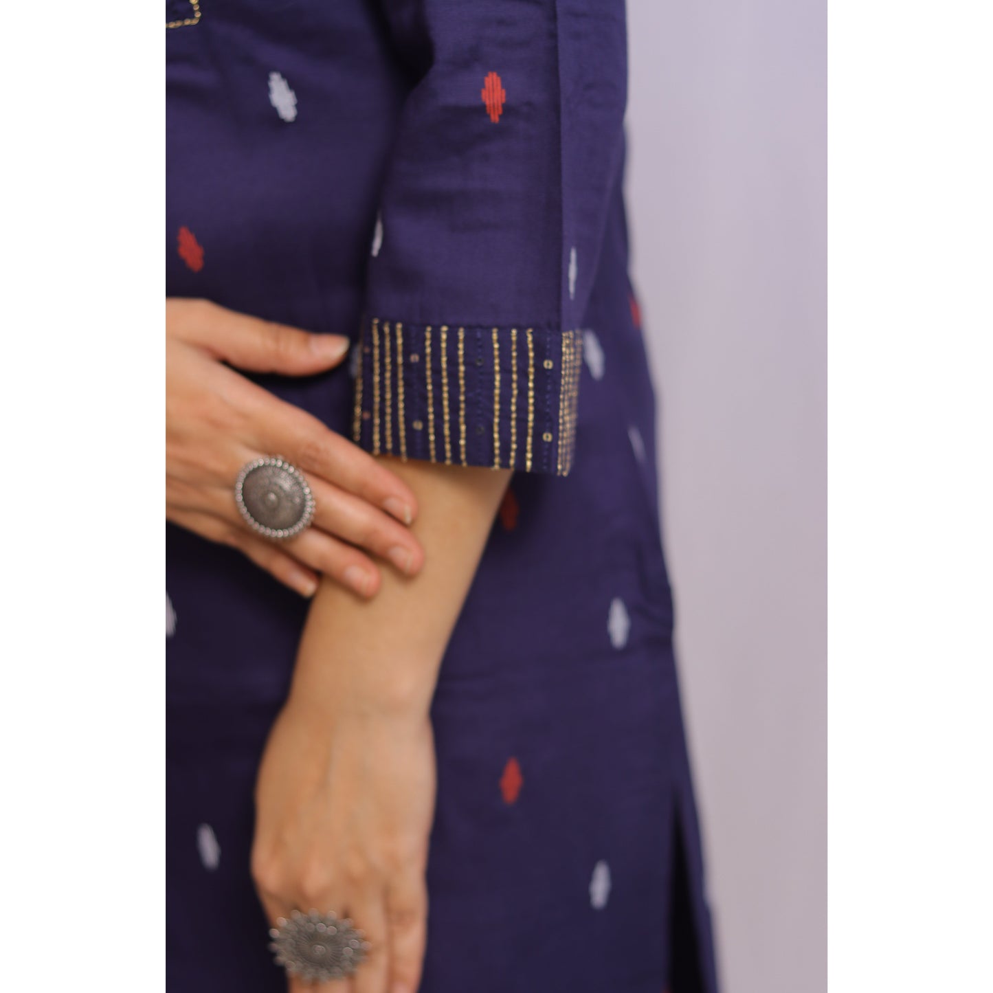 Embroidered Blue Kurti
