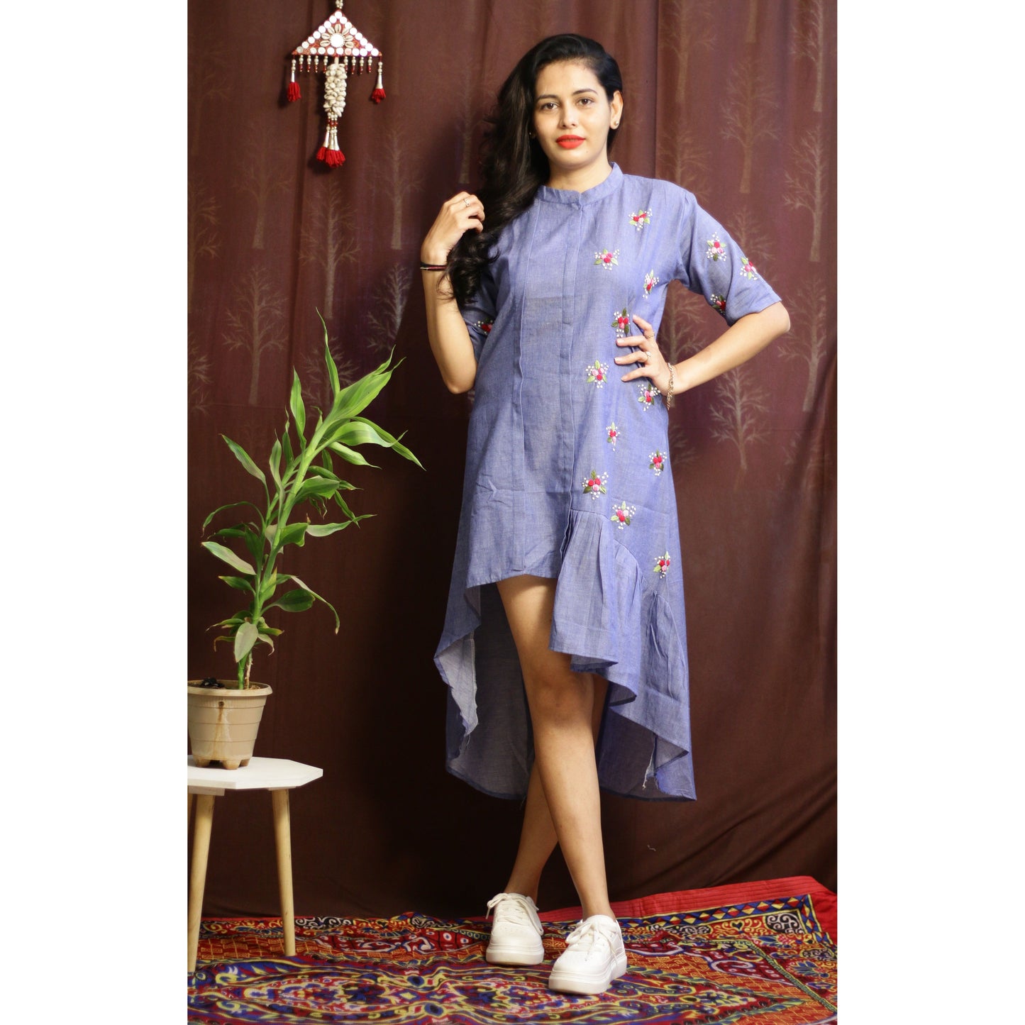 Blue Cotton Dress