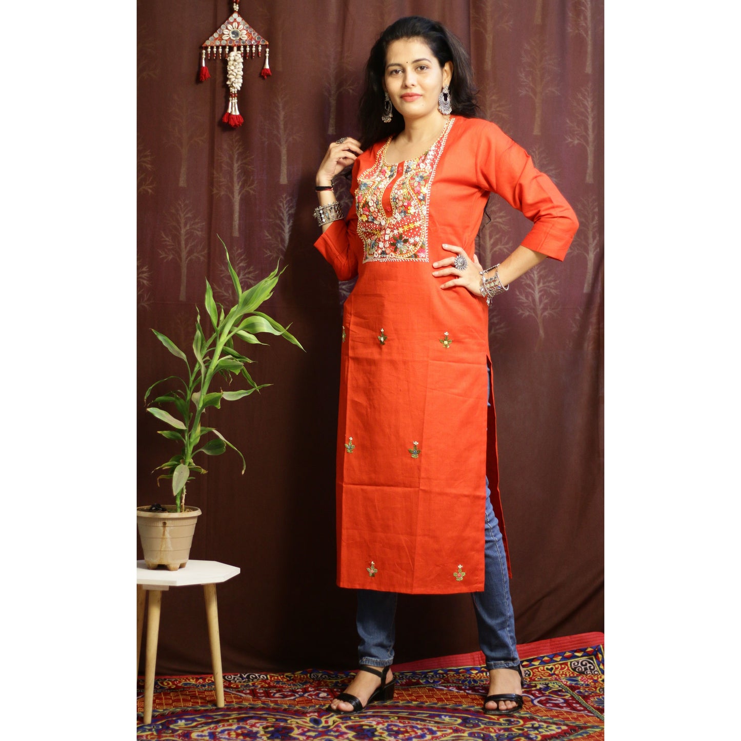 Diya Orange Kurti