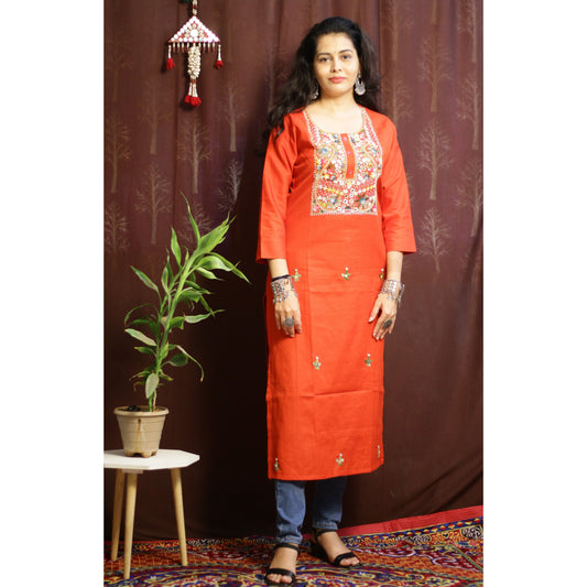 Diya Orange Kurti