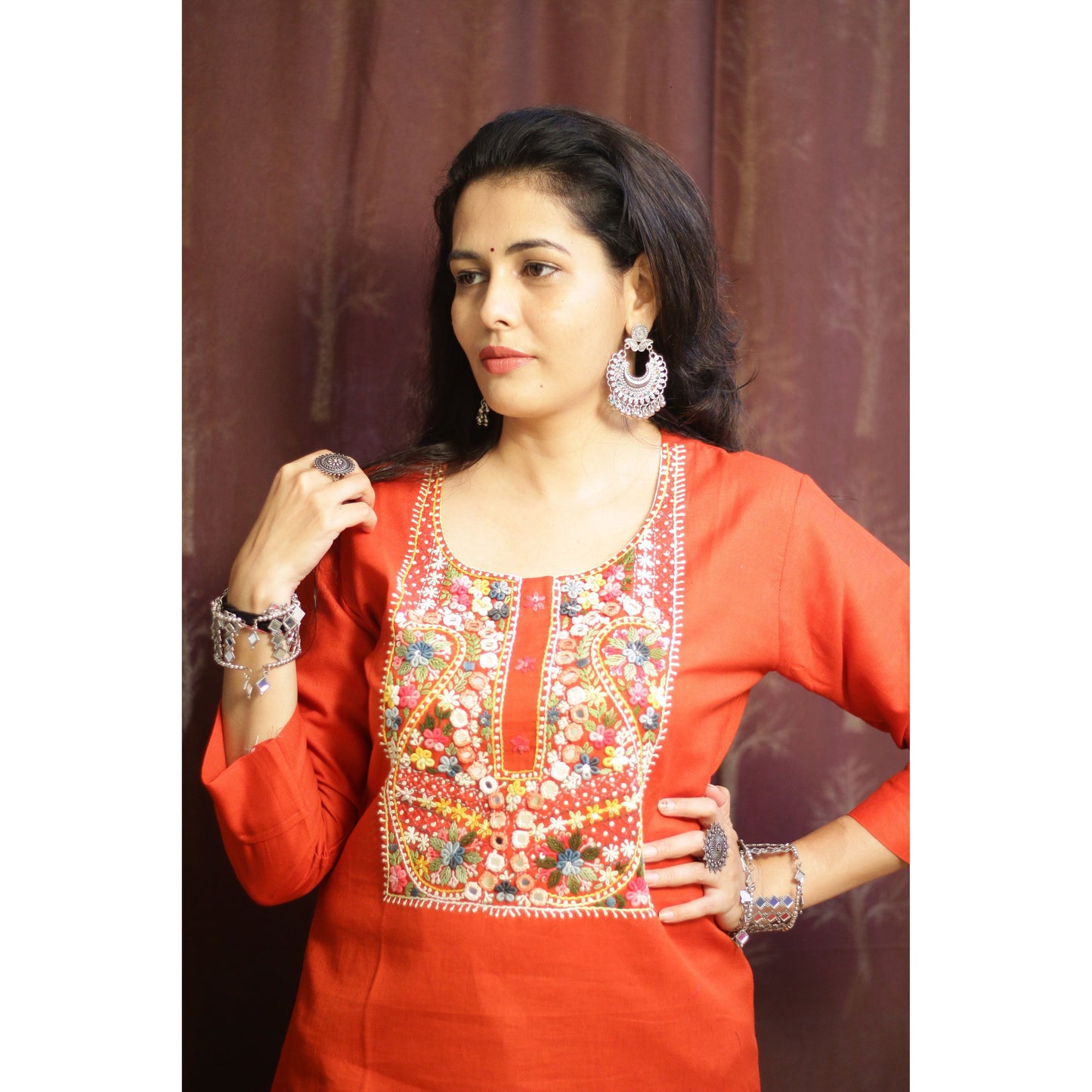 Diya Orange Kurti