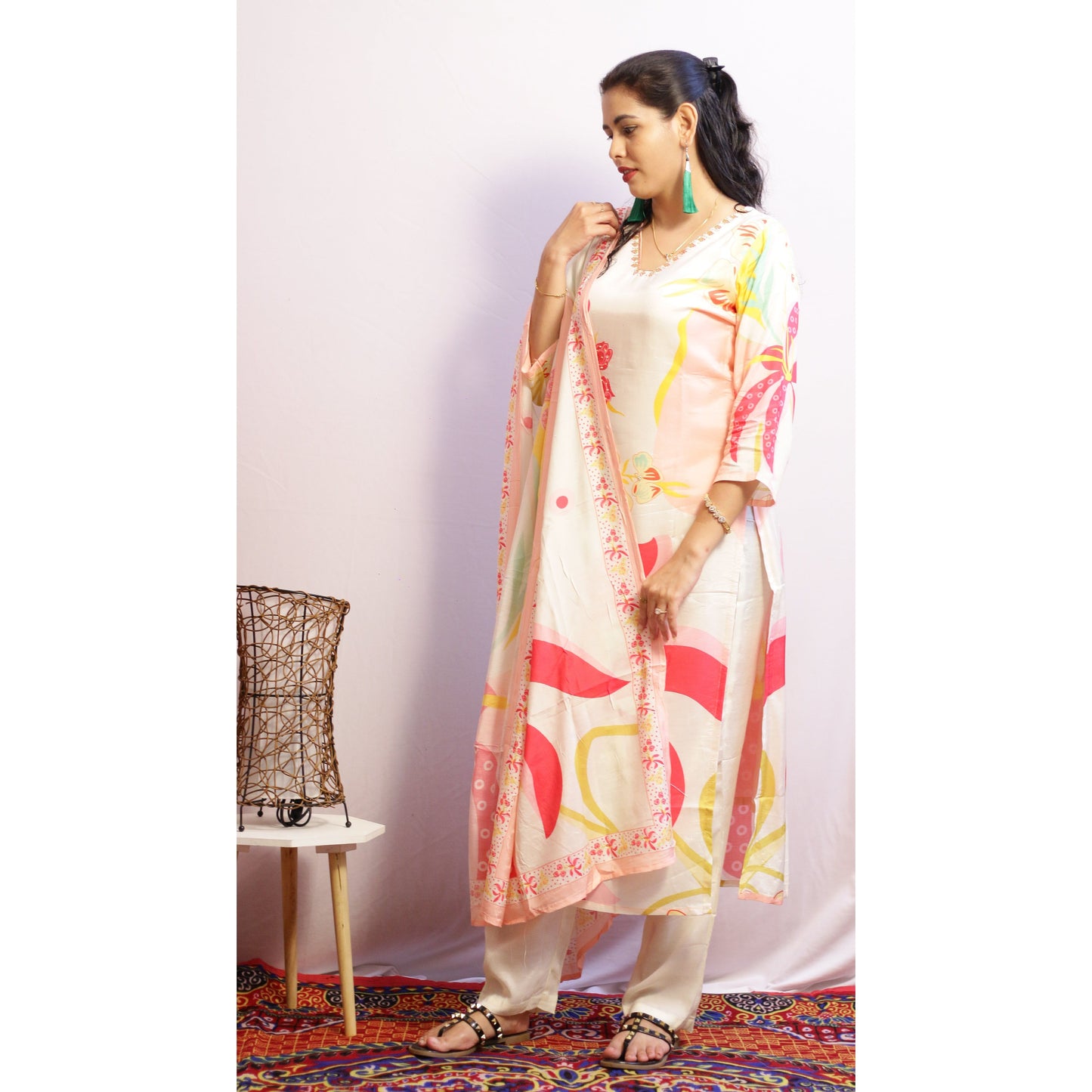Uttara Off-White Suit Set