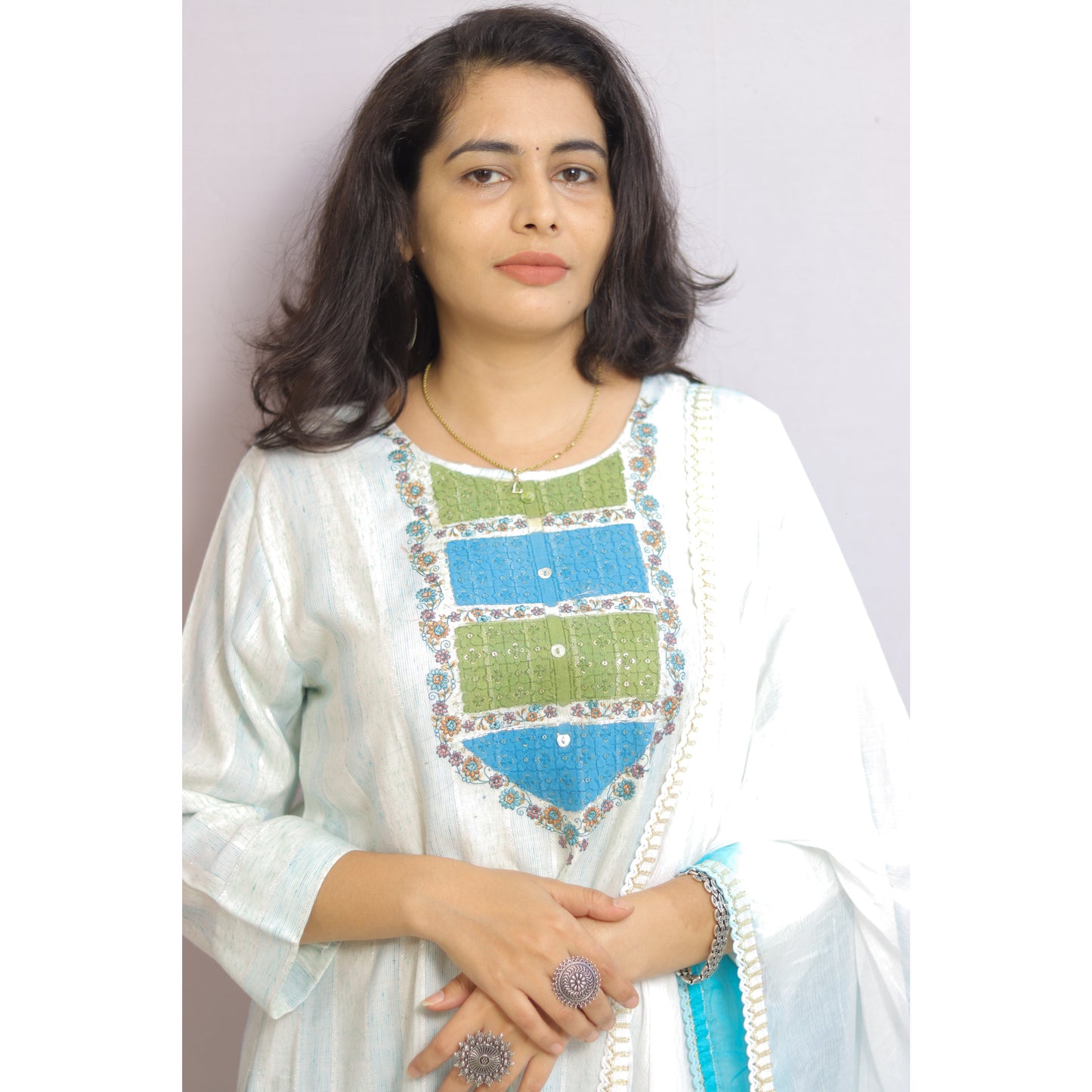 Laina Embroidered Suit Set