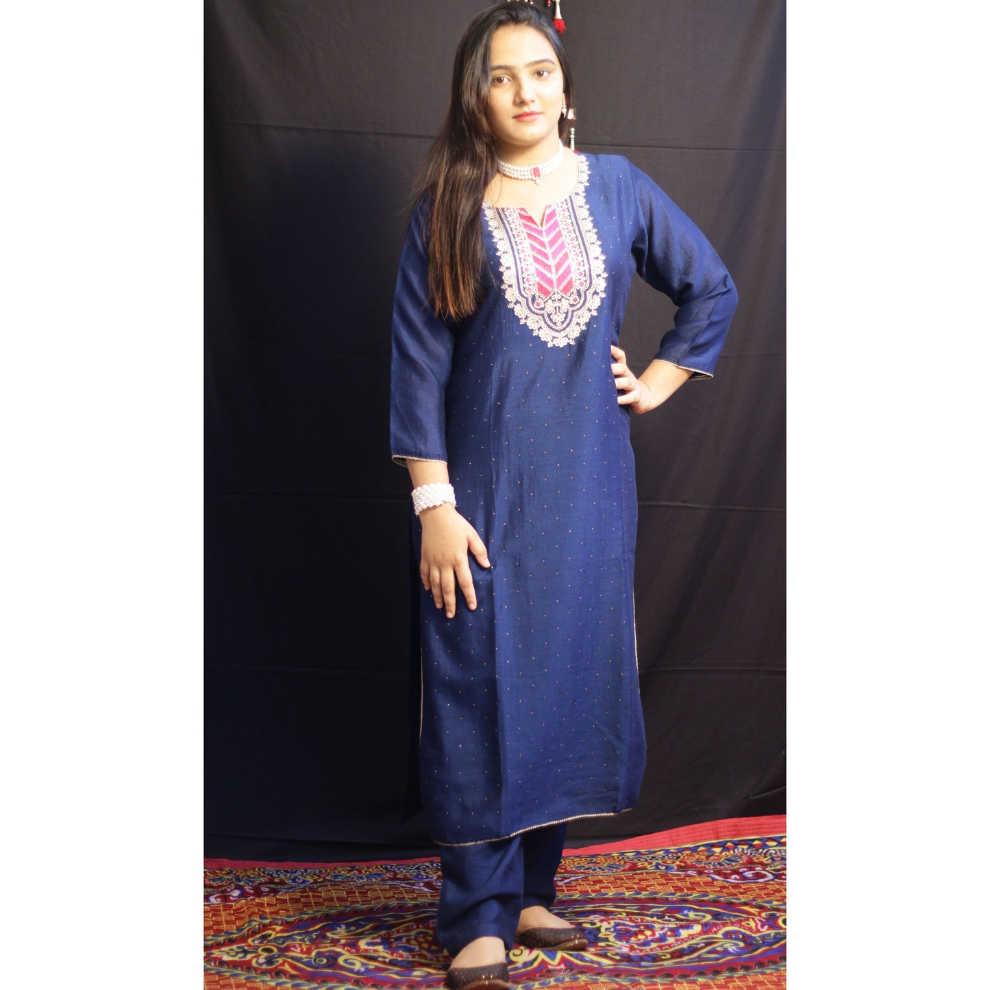 Naaz Navy Blue Suit Set