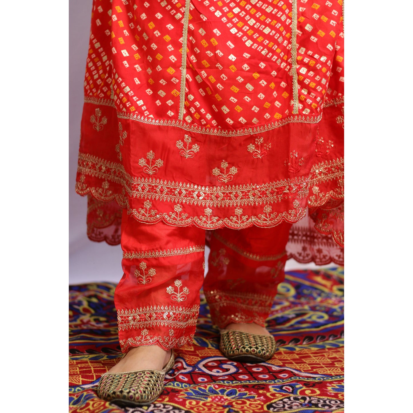 Stuti Red Anarkali Suit Set