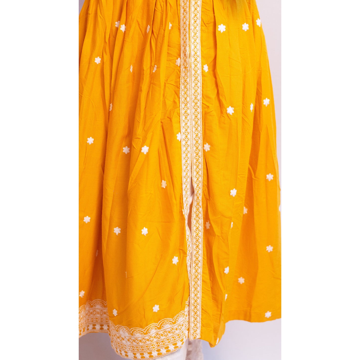 Rakhi Yellow Lukhnowi Suit Set