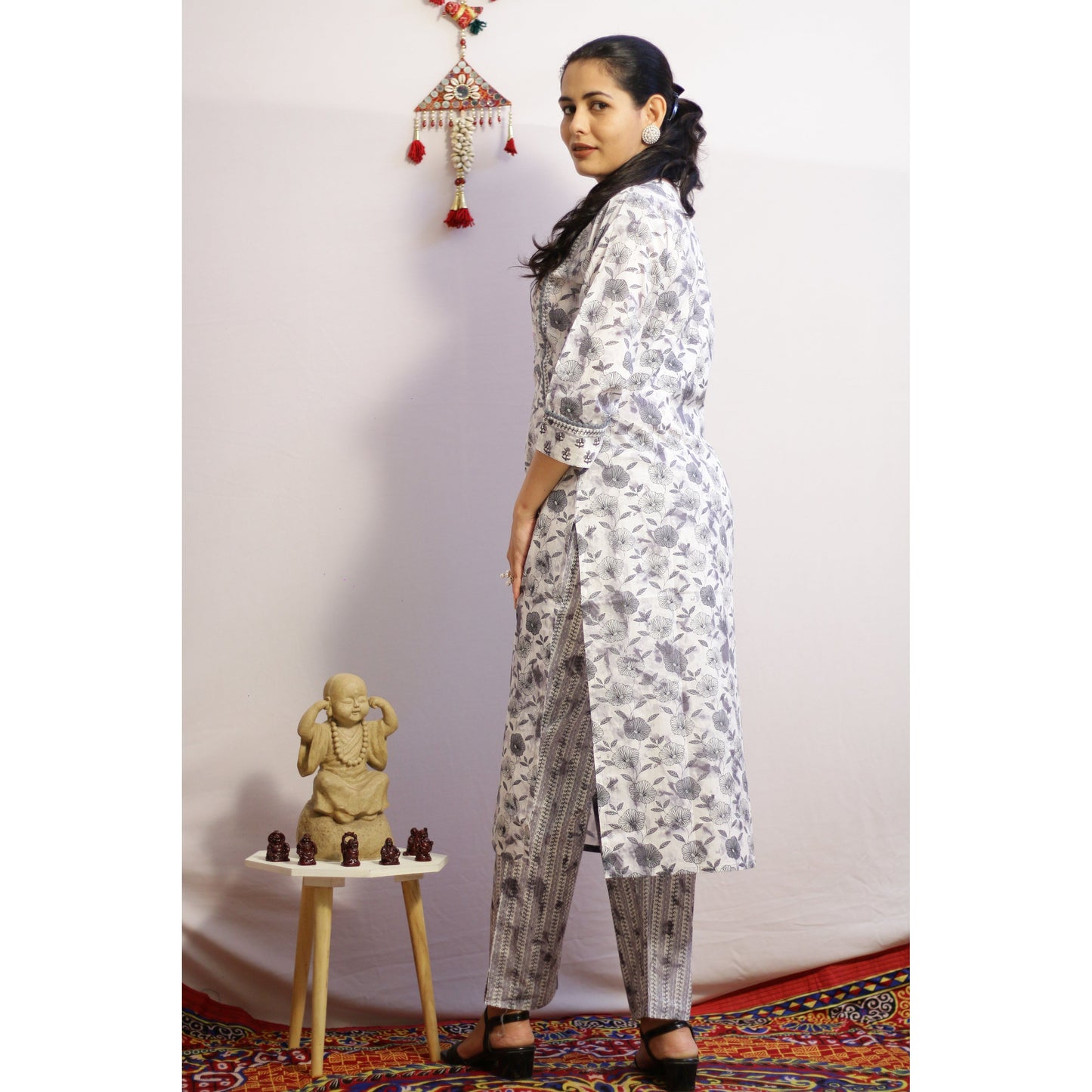 Grey Kurti Pant Set