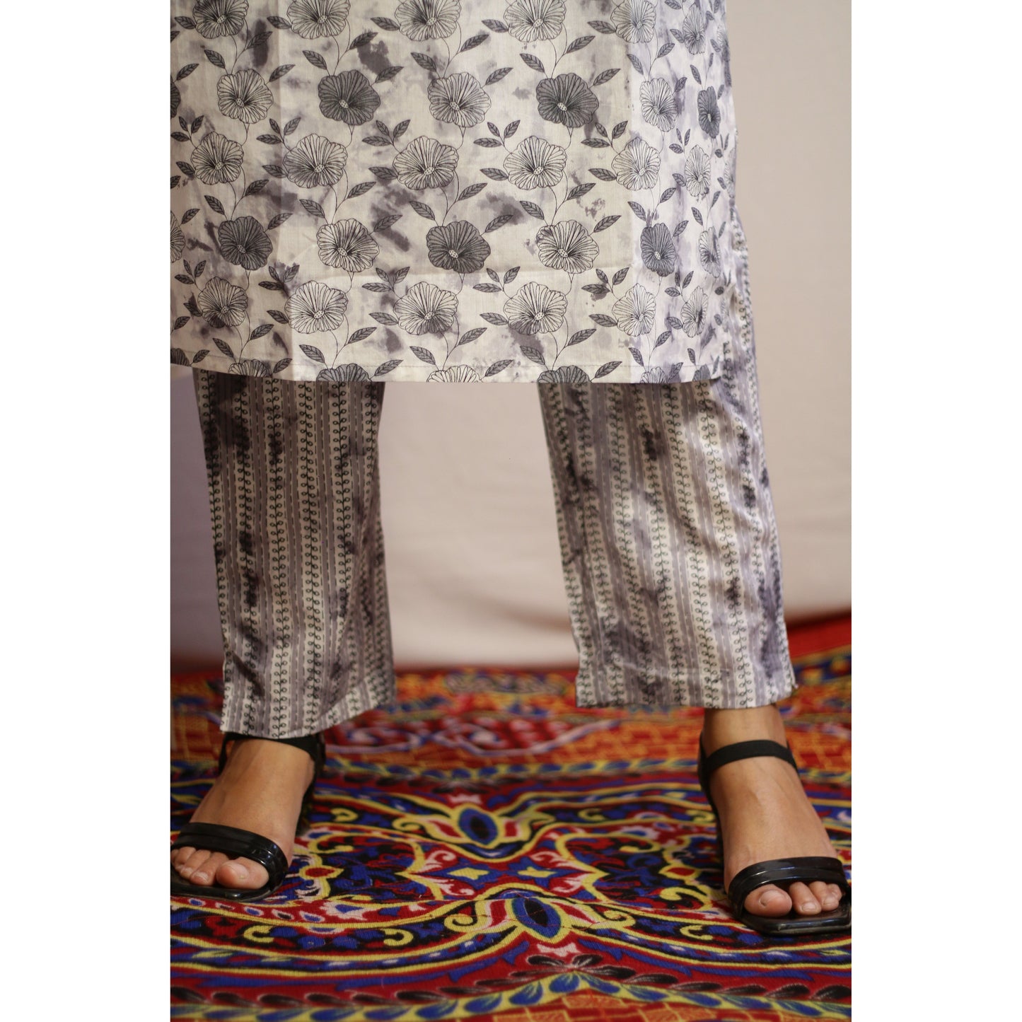 Grey Kurti Pant Set