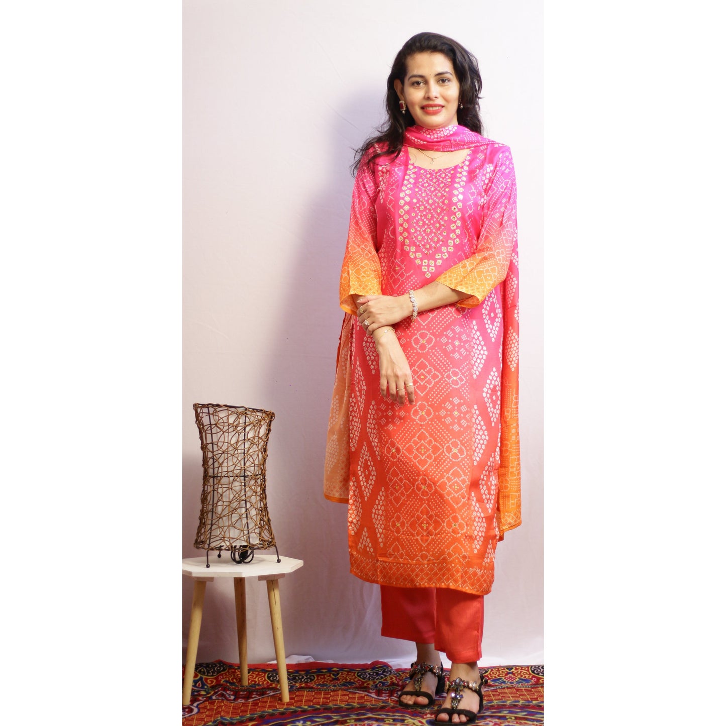 Barkha Pink Orange Suit Set