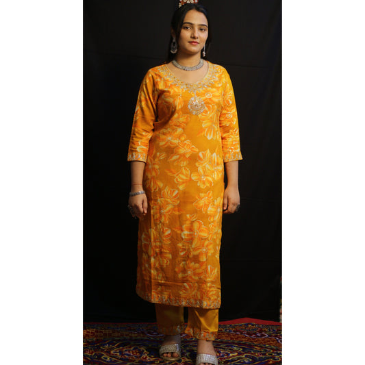 Floral Yellow Suit Set