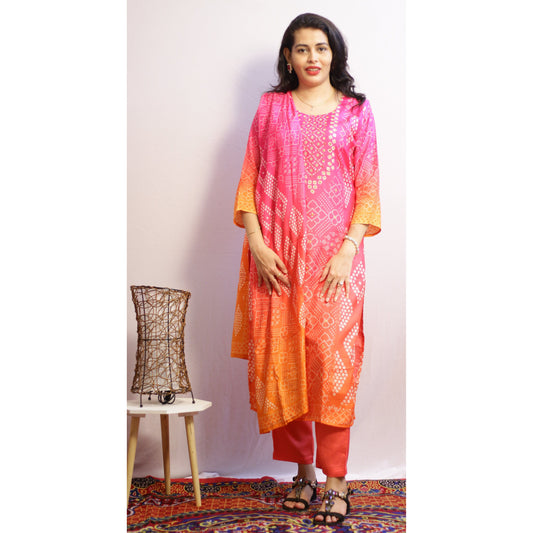 Barkha Pink Orange Suit Set