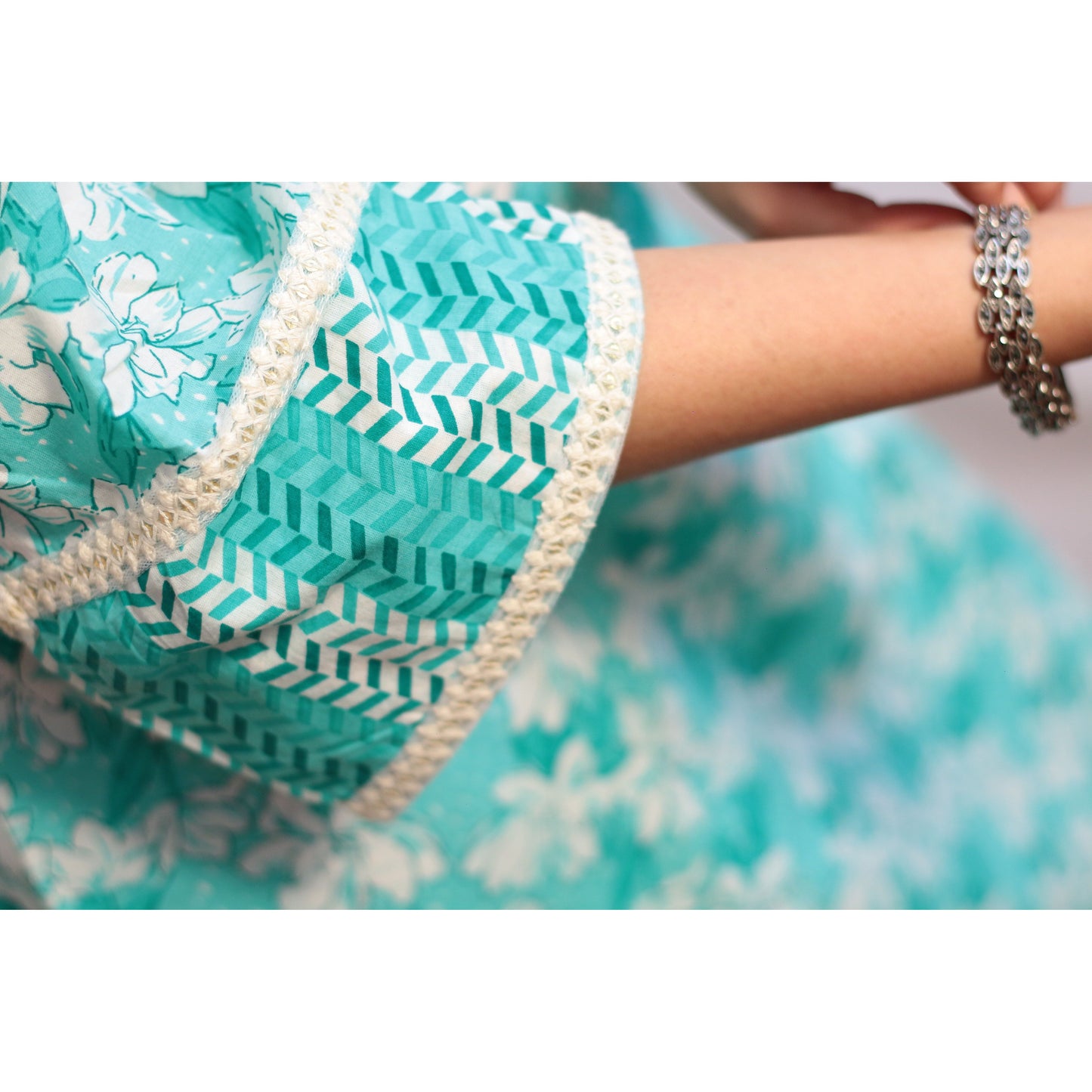 Niti Teal Blue Kurti Pant Set