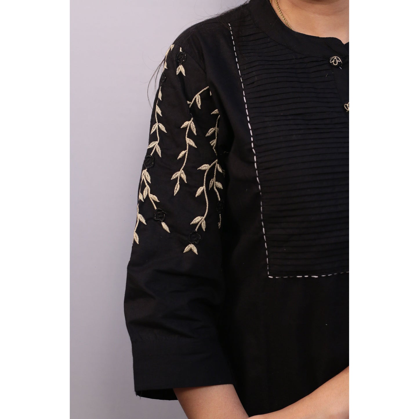 Krishnah Black Kurti Pant Set