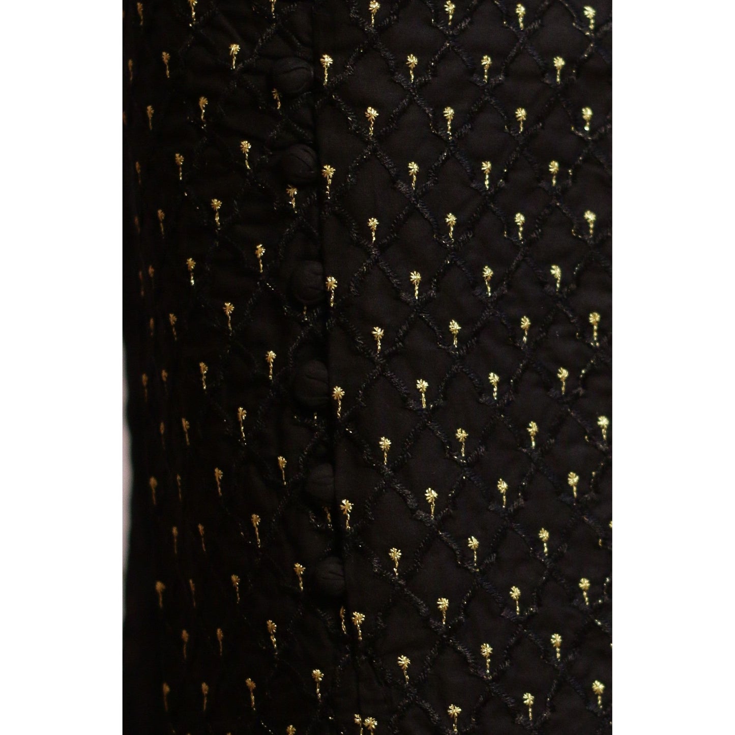 Black Potli Button Embroidered Pant