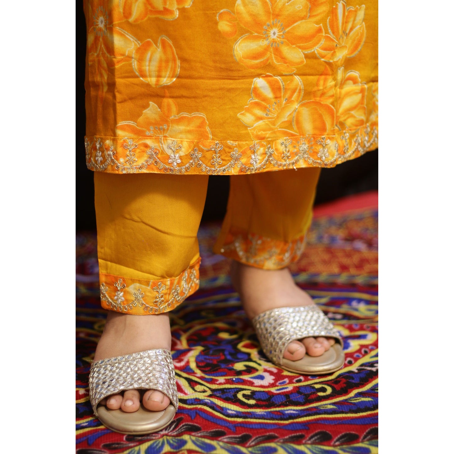 Floral Yellow Suit Set