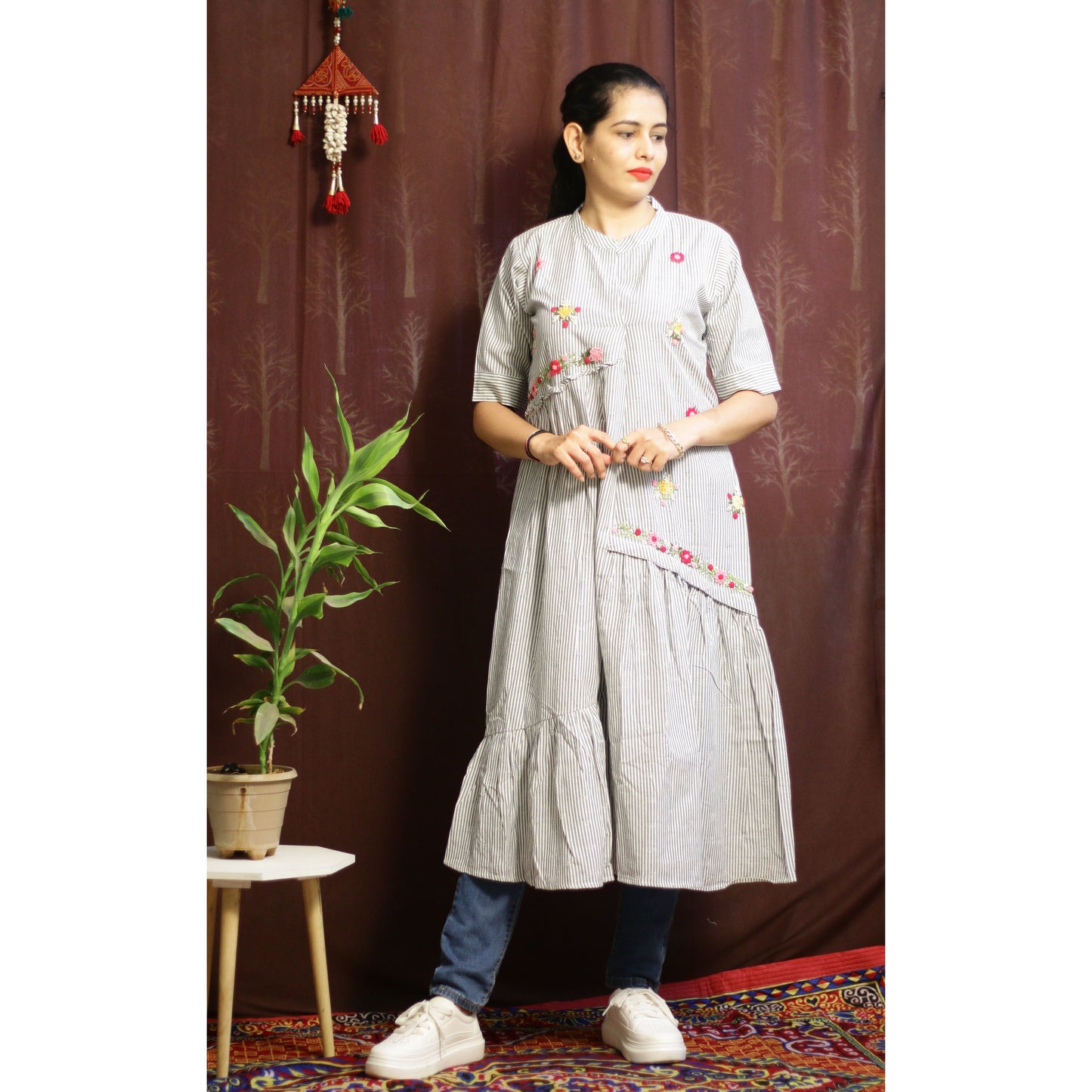 Grey Cotton Dress