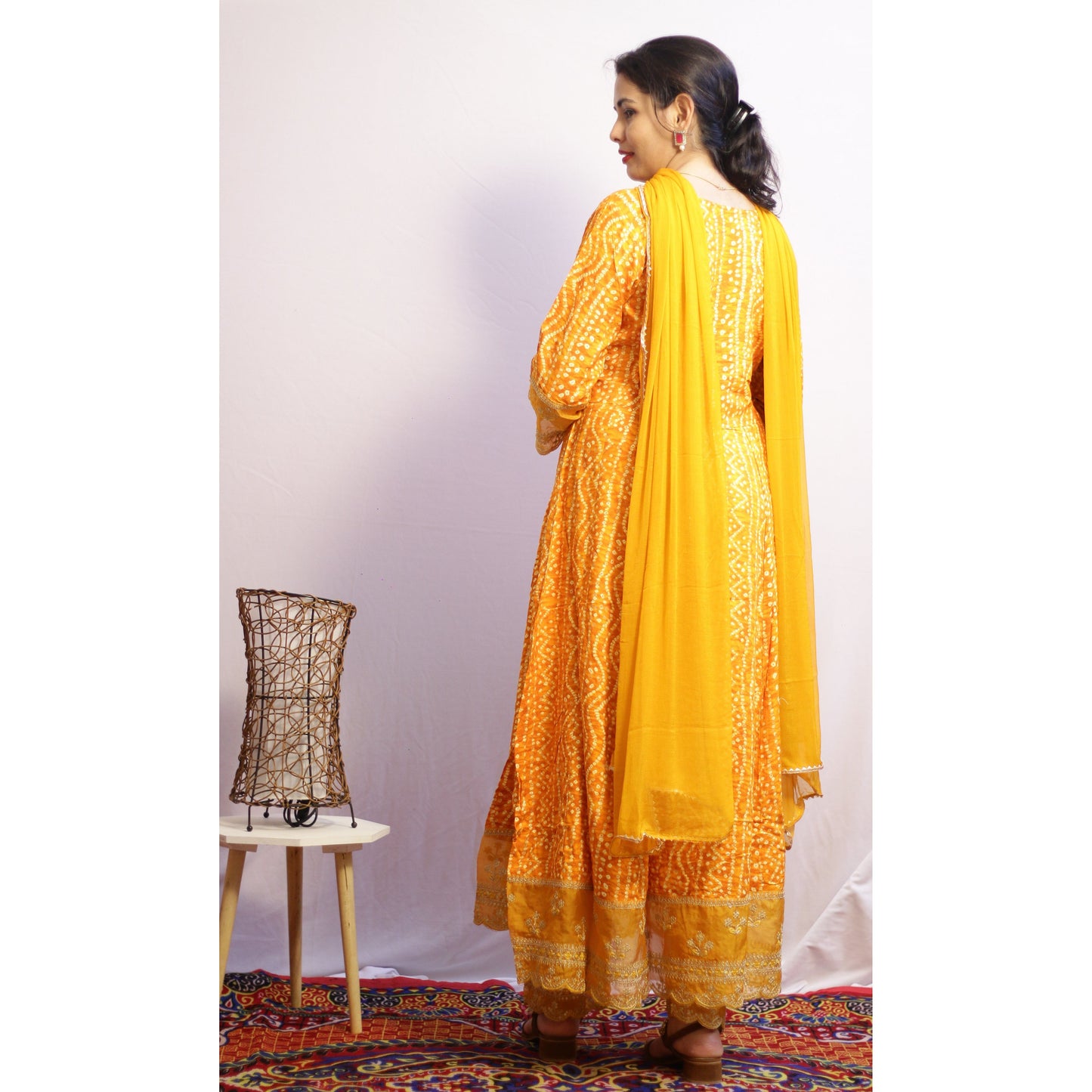 Stuti Mustard Yellow Anarkali Suit Set