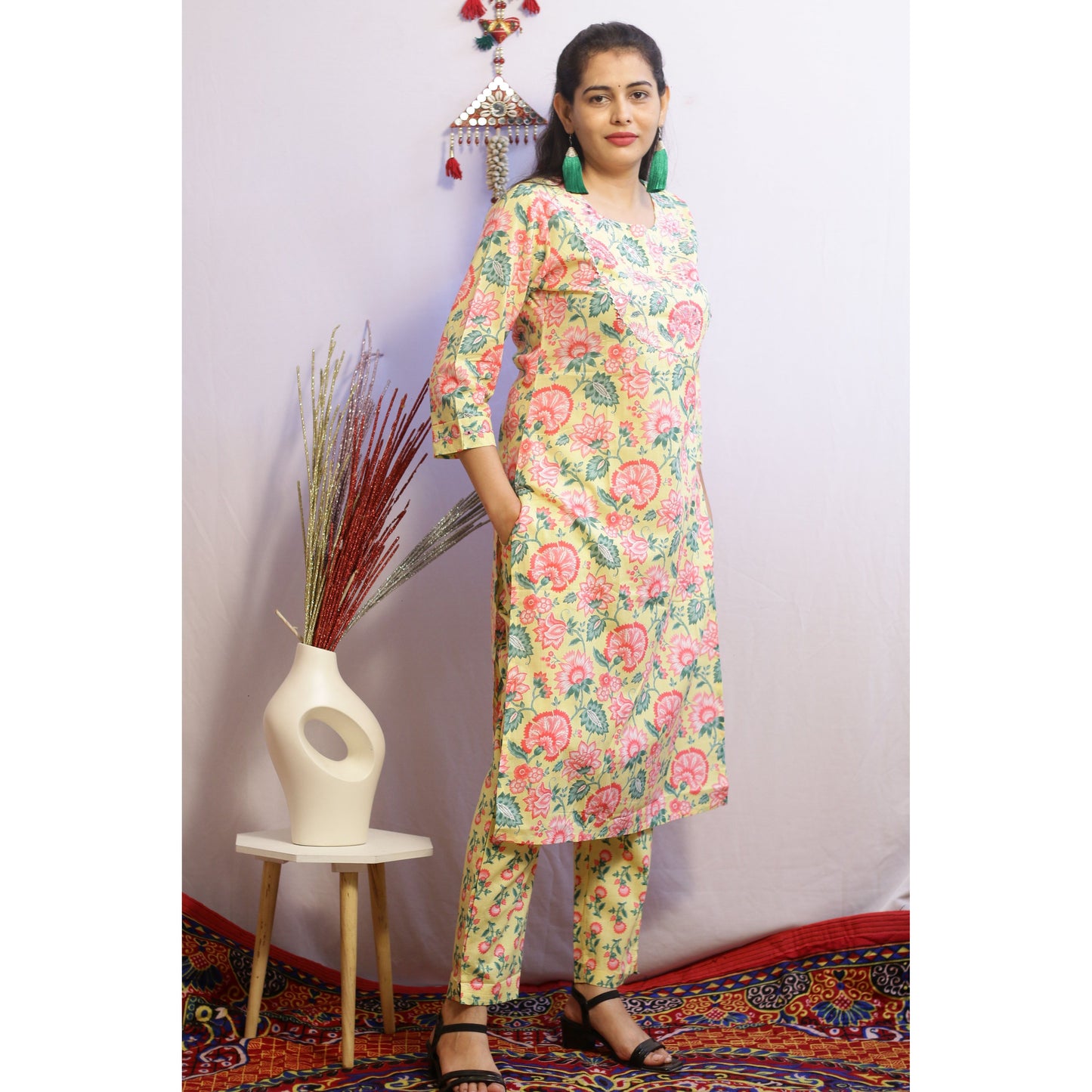 Chavi Yellow Kurti Pant