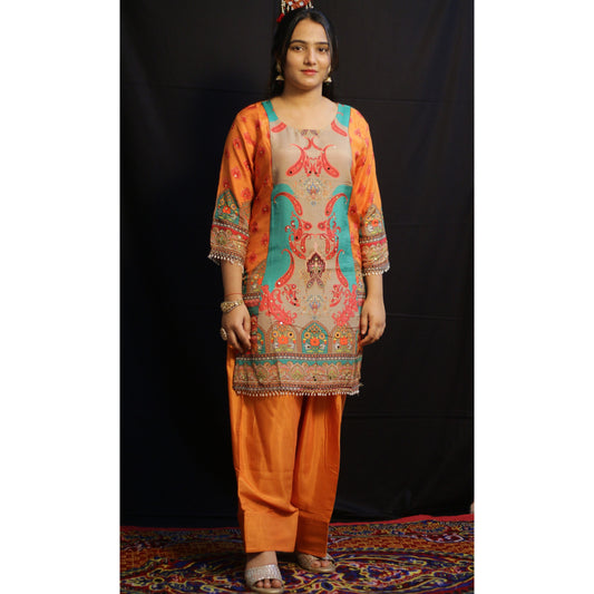 Orange Farshi Salwar Set