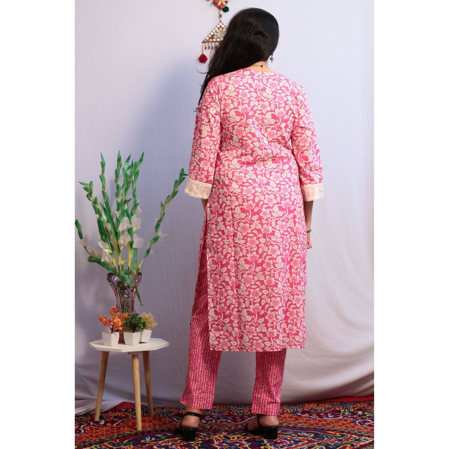 Unnati Pink Kurti Pant Set