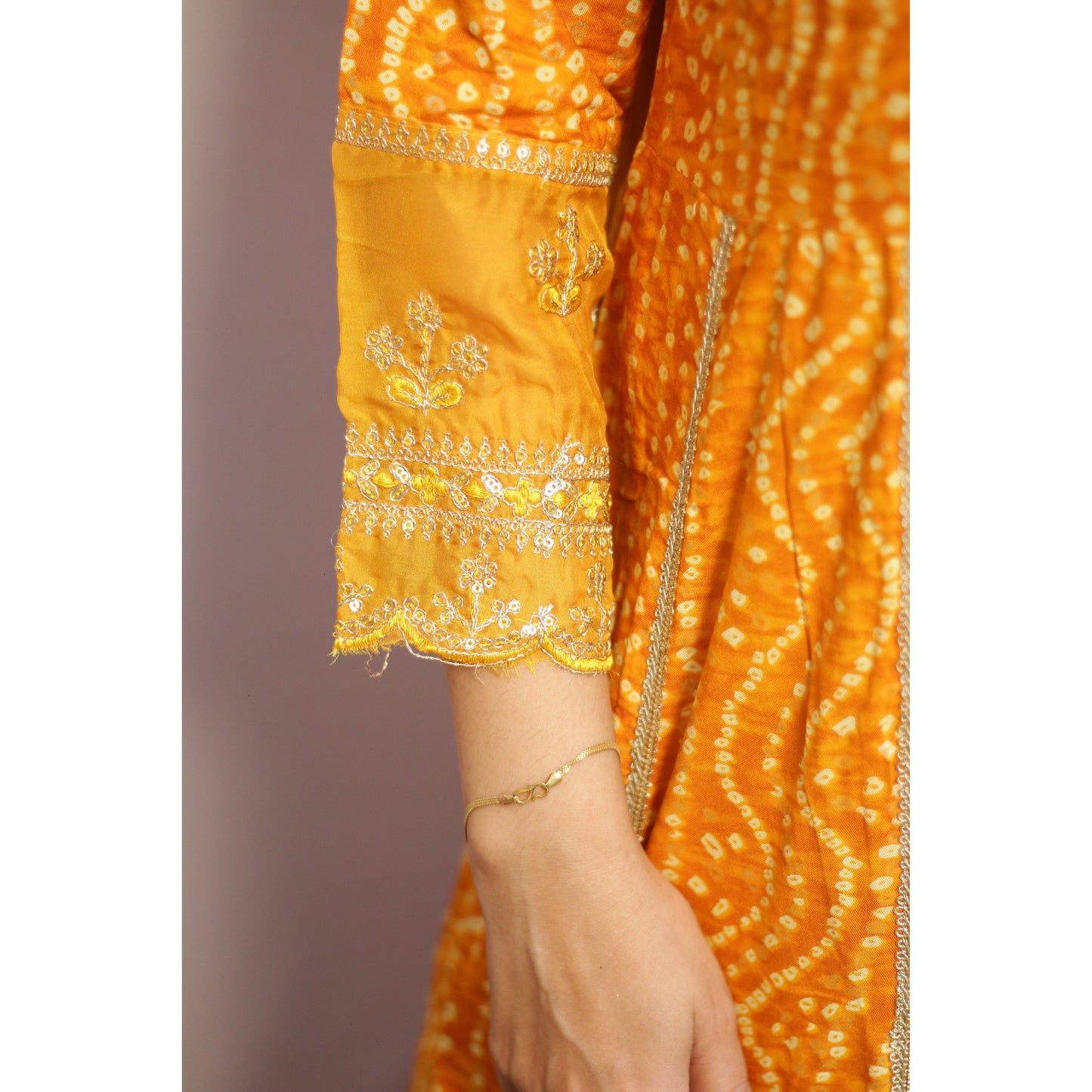 Stuti Mustard Yellow Anarkali Suit Set