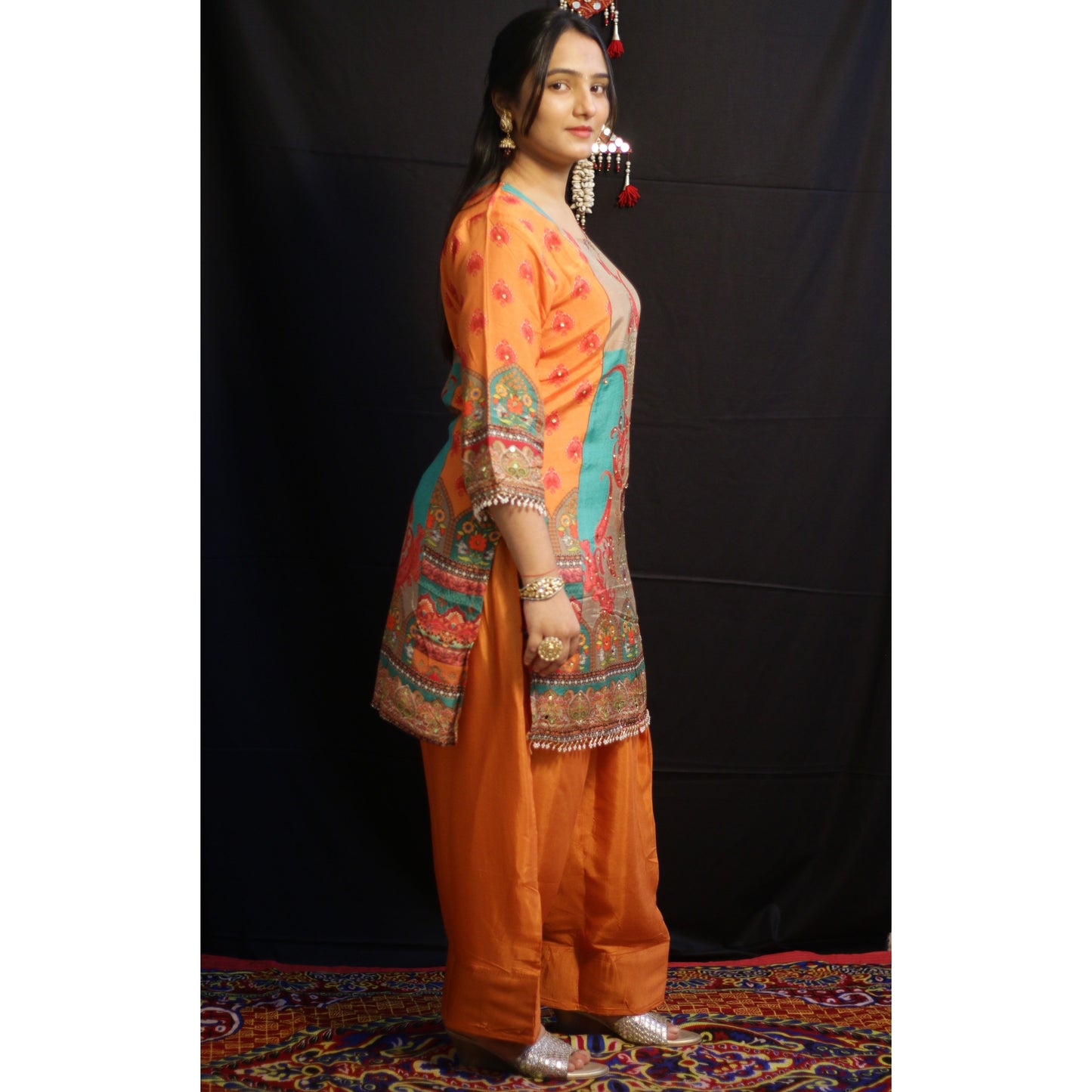Orange Farshi Salwar Set