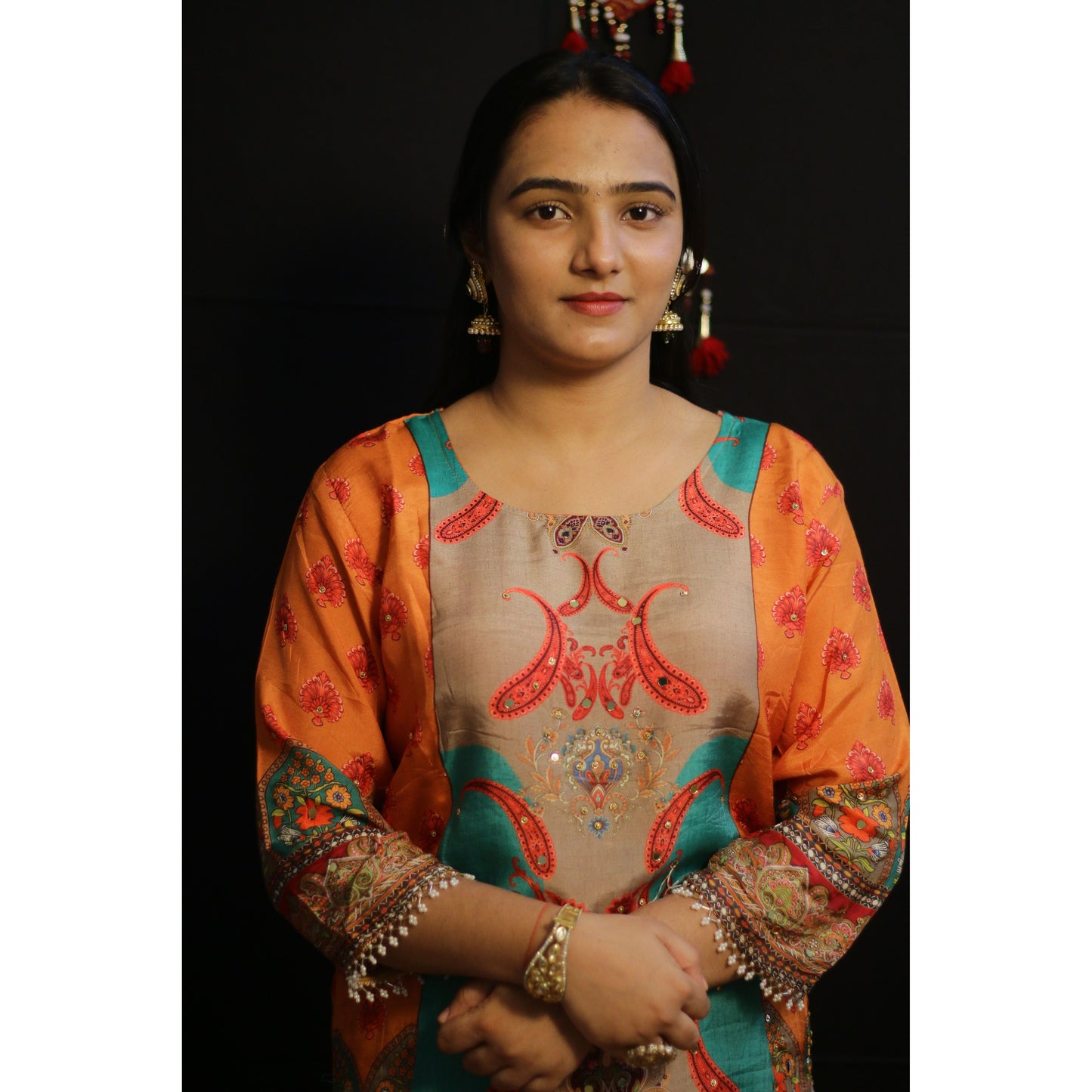 Orange Farshi Salwar Set
