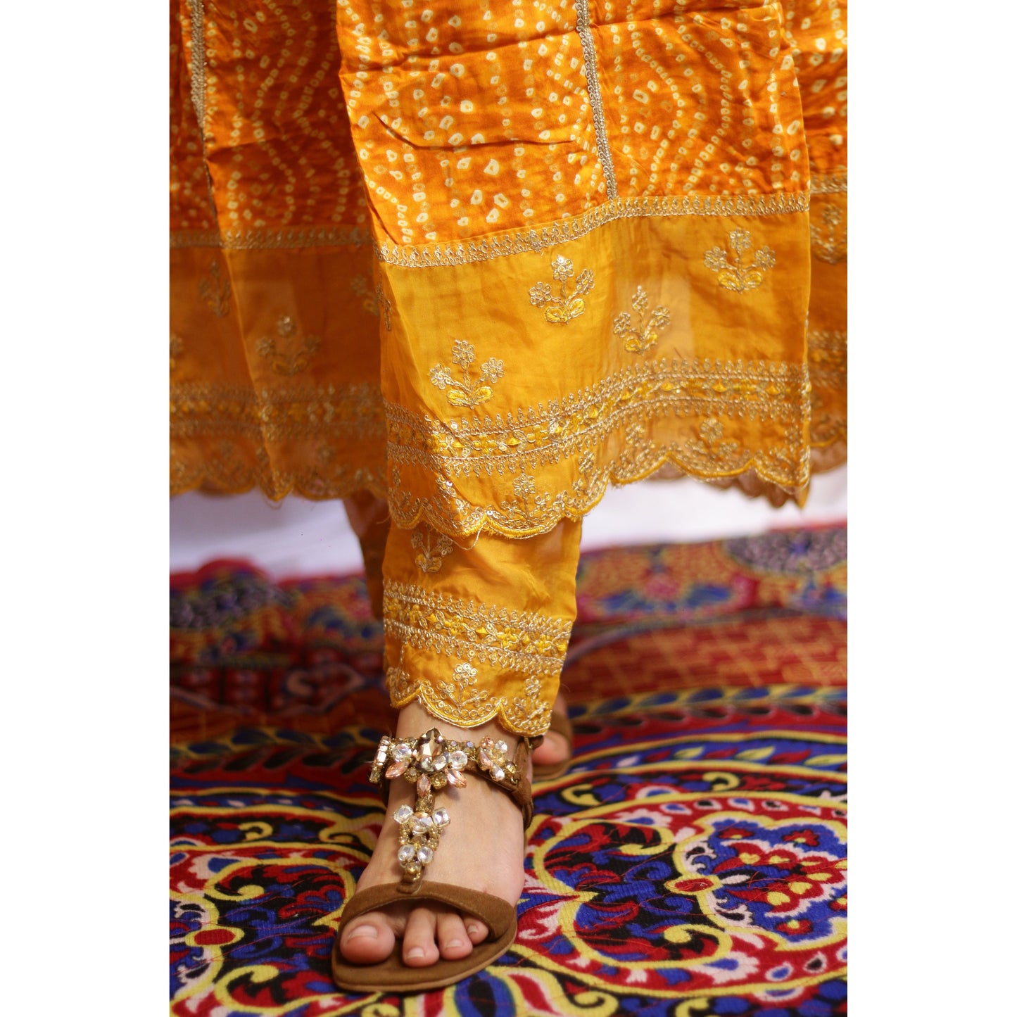 Stuti Mustard Yellow Anarkali Suit Set