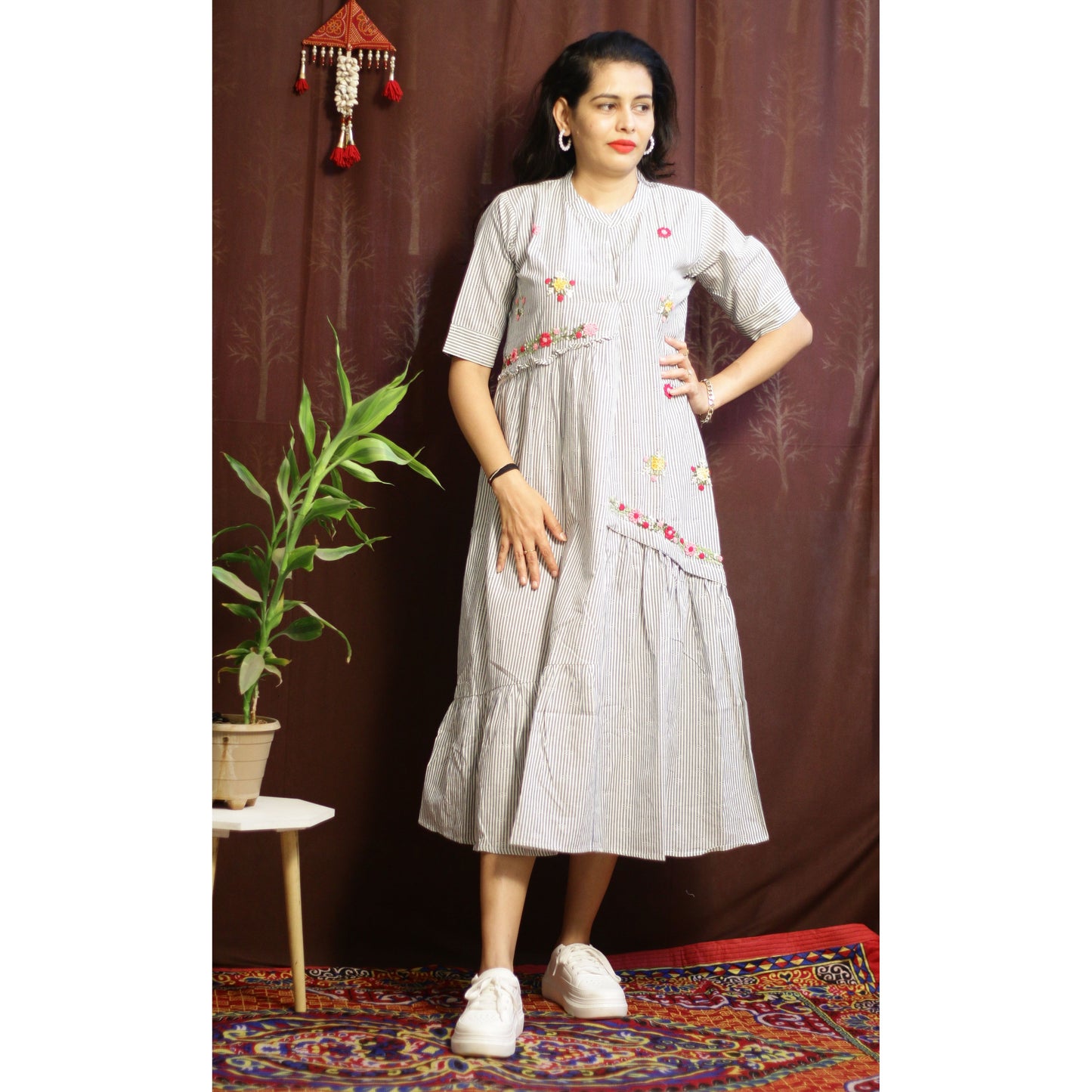 Grey Cotton Dress