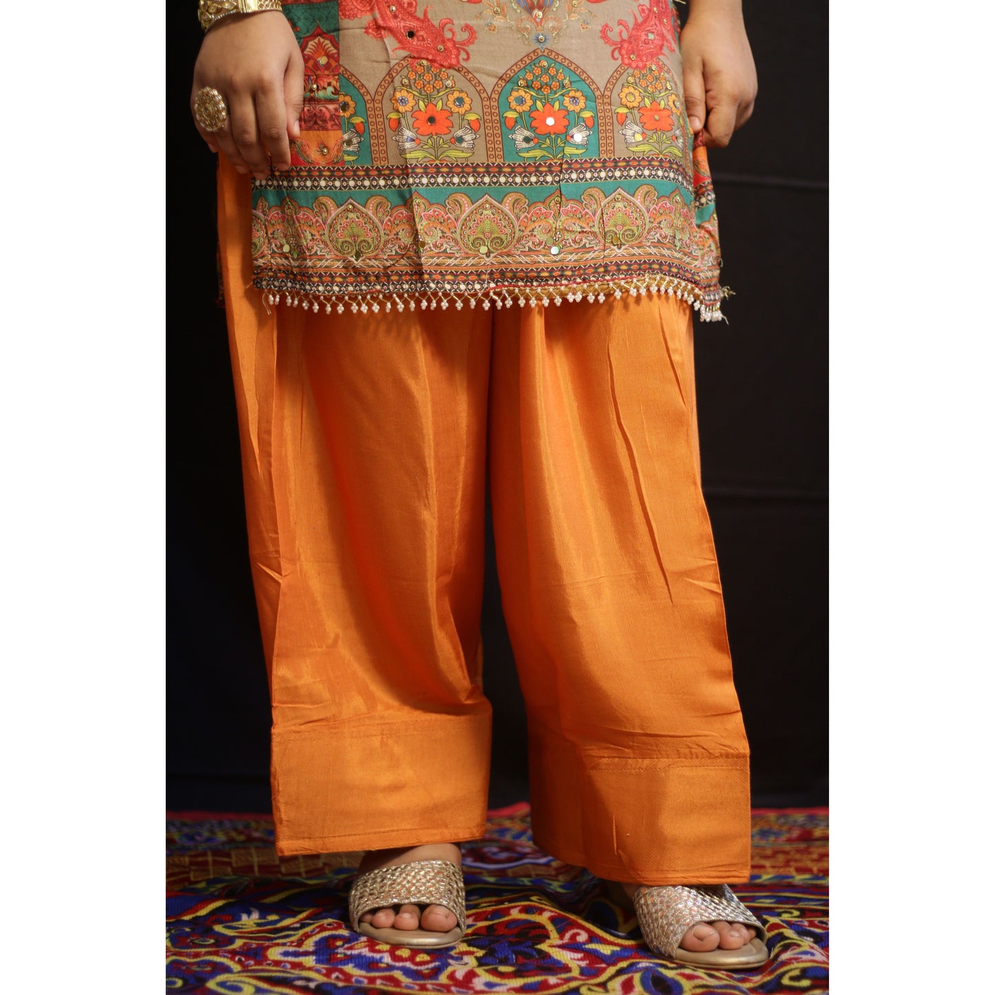 Orange Farshi Salwar Set