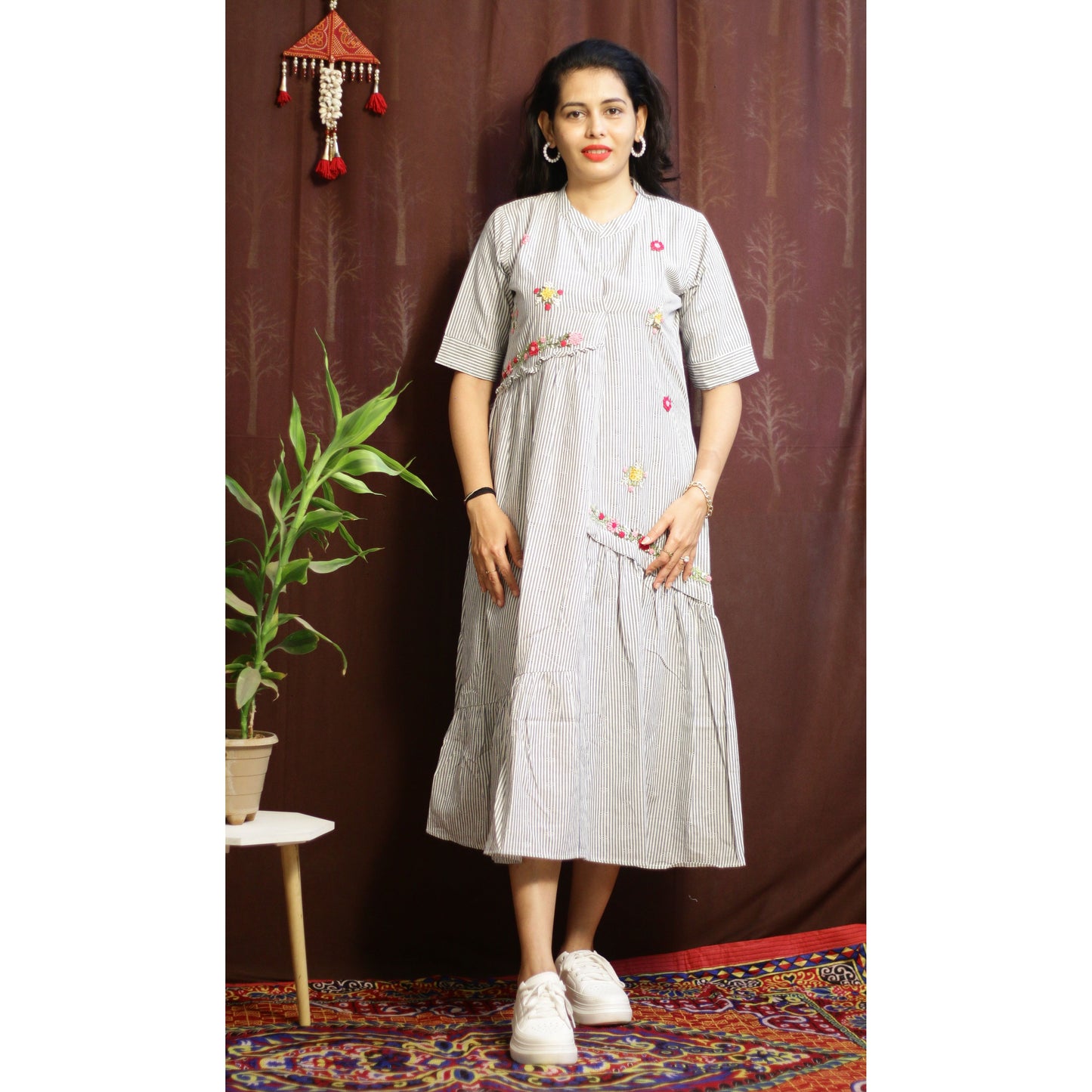 Grey Cotton Dress