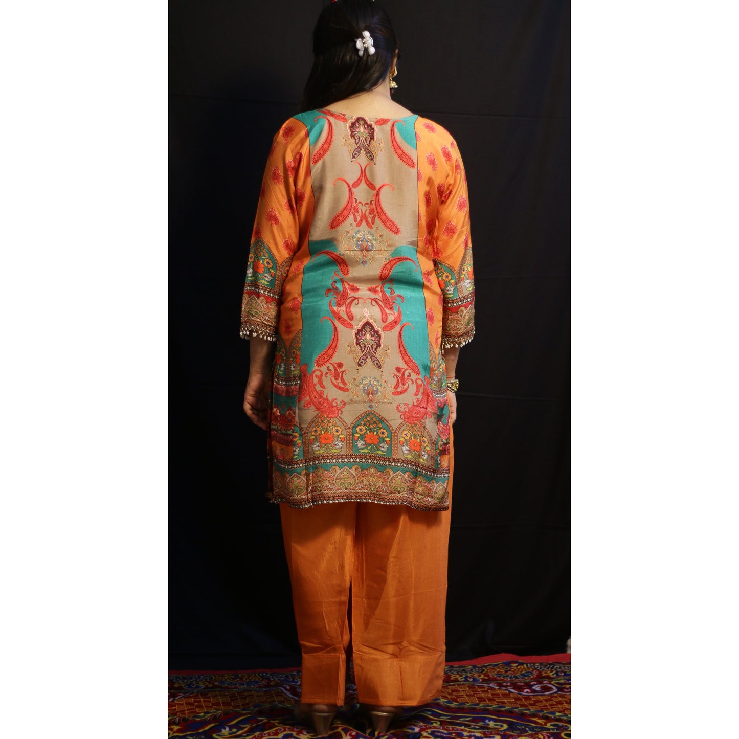 Orange Farshi Salwar Set