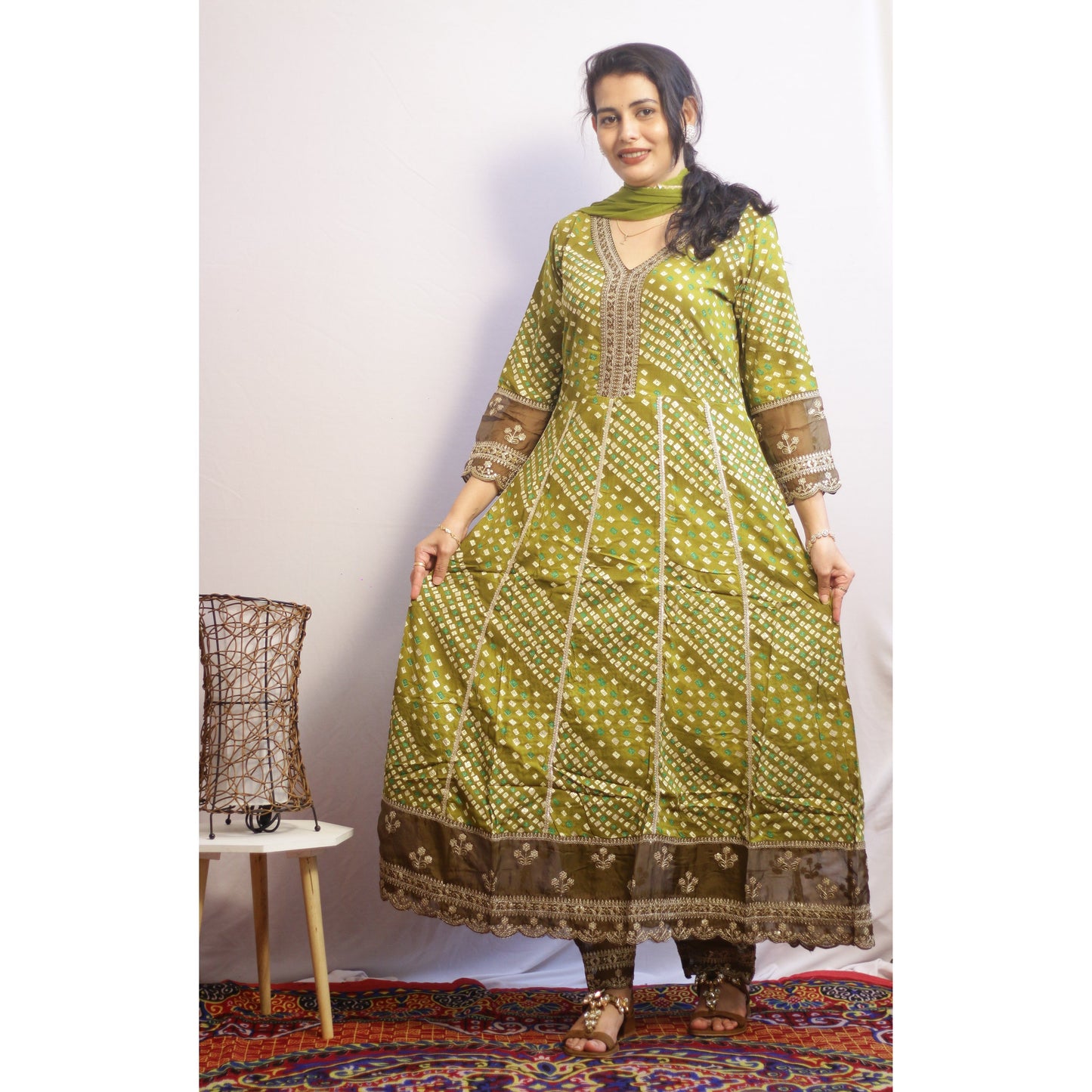 Stuti Green Anarkali Suit Set