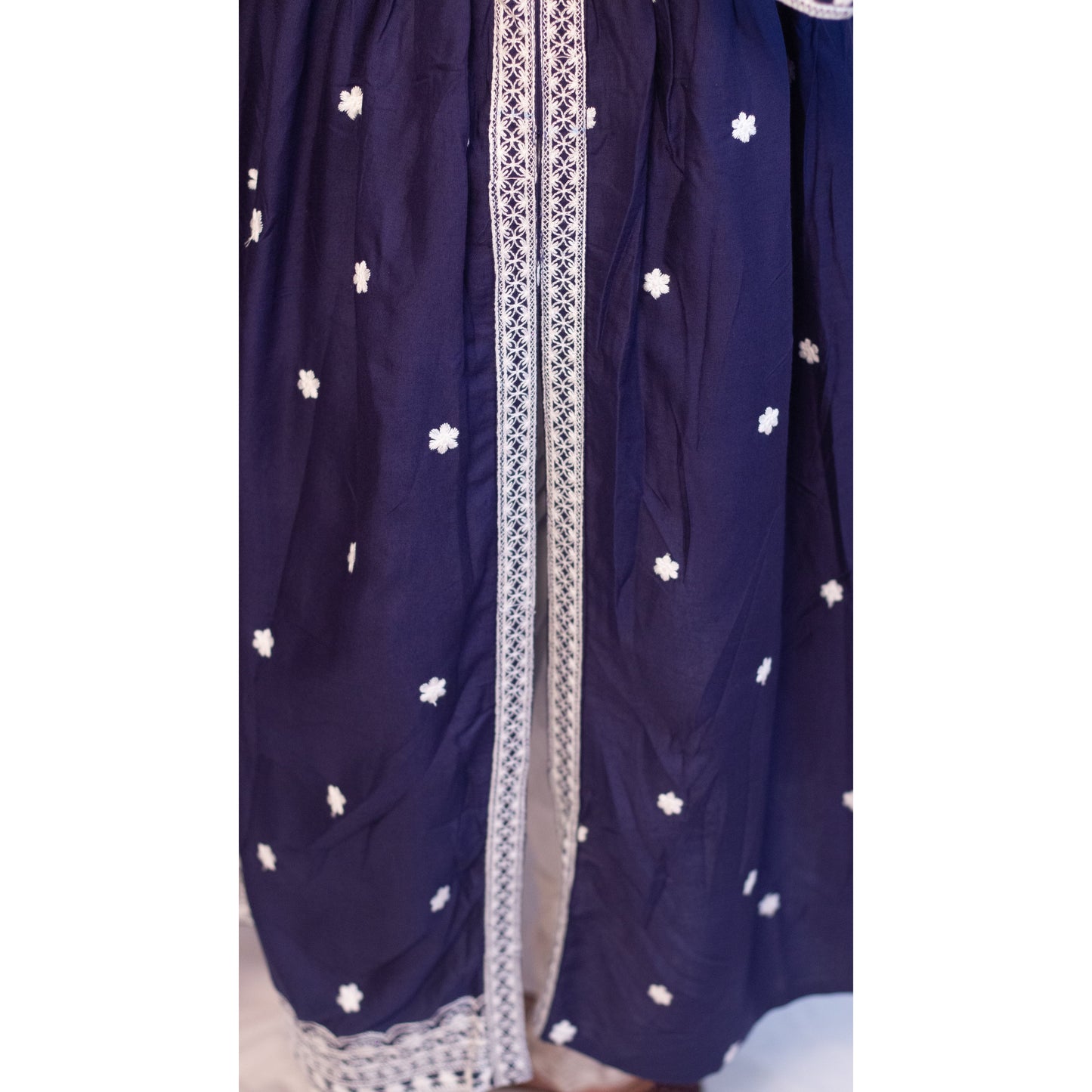 Rakhi Navy Blue Lukhnowi Suit Set