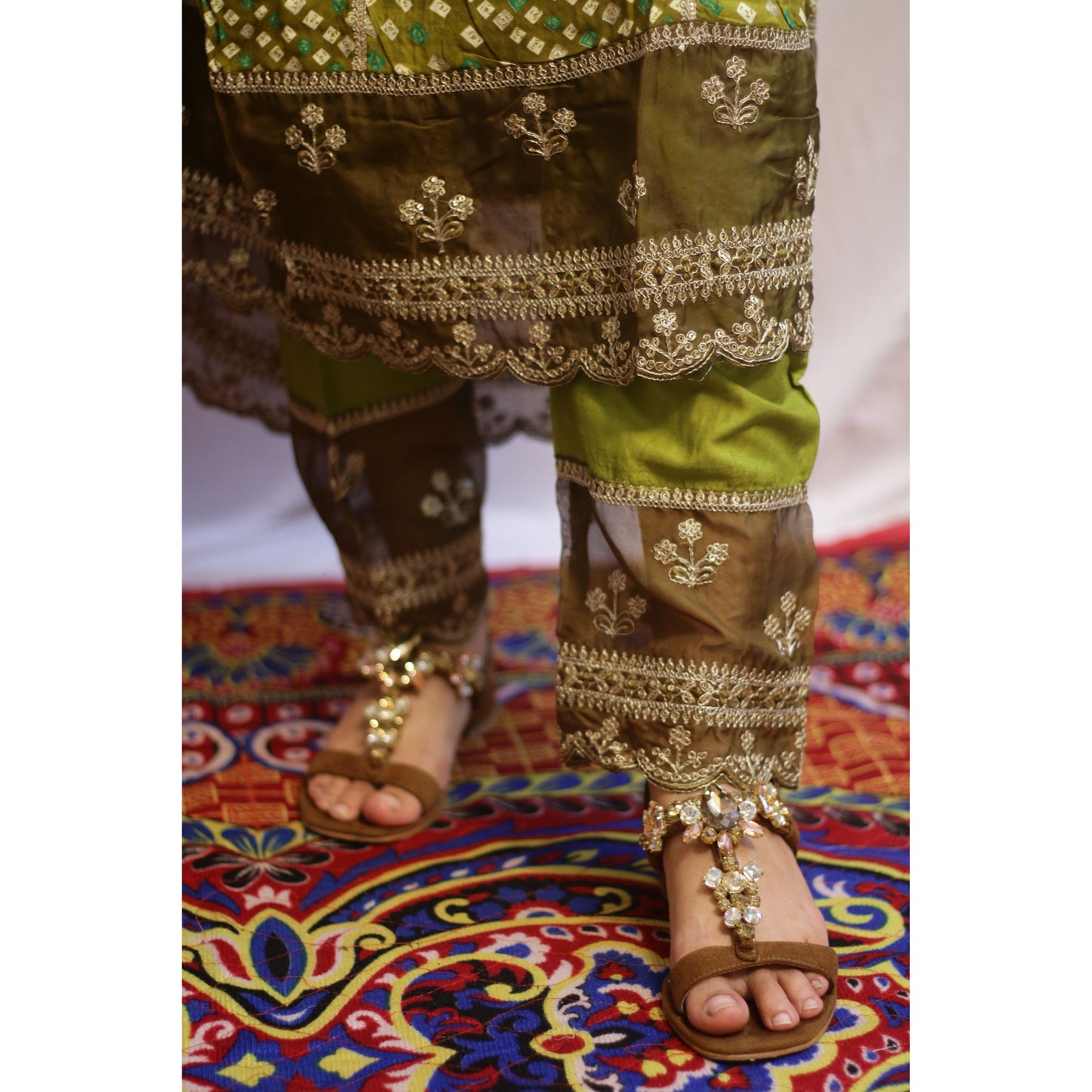 Stuti Green Anarkali Suit Set