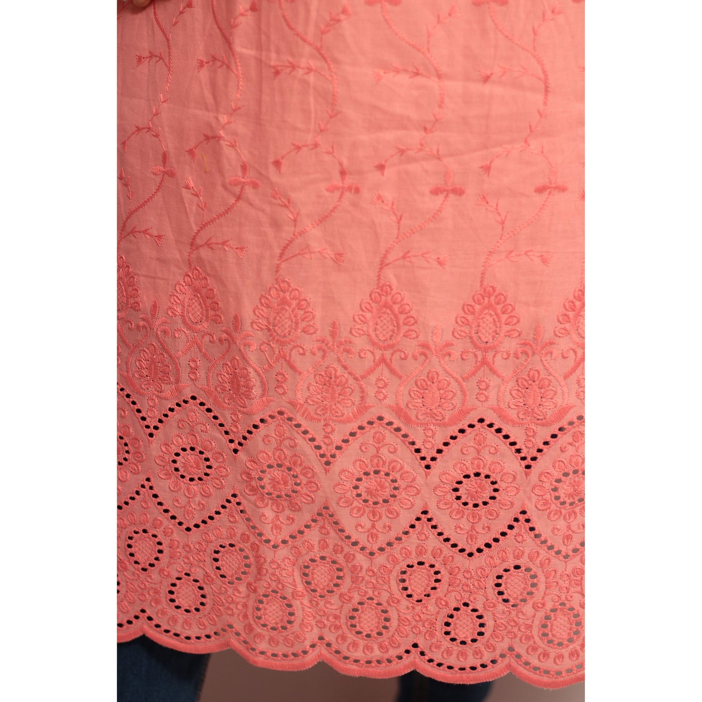 Pink Embroidered Kurti