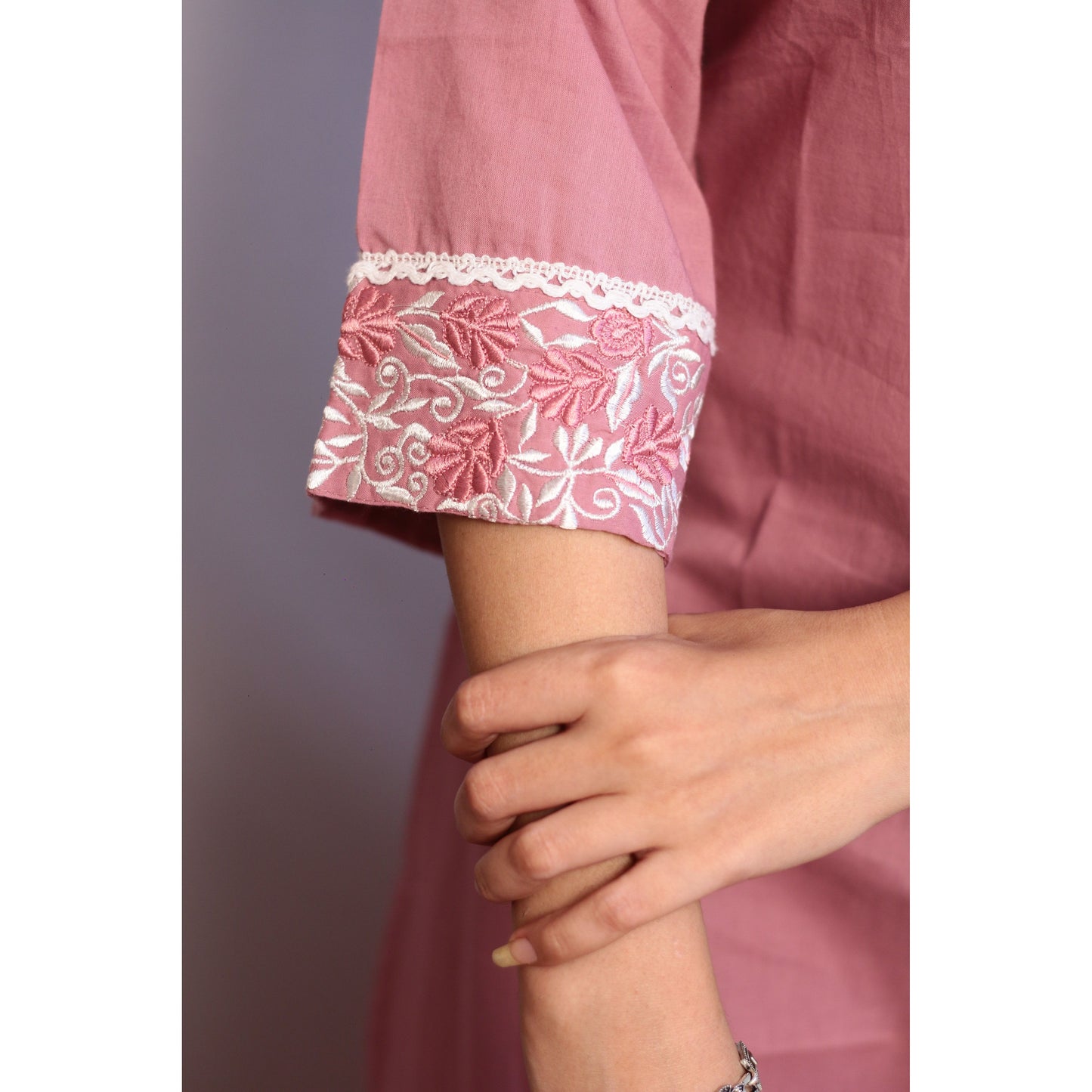 Navya Pink Kurti Pant Set