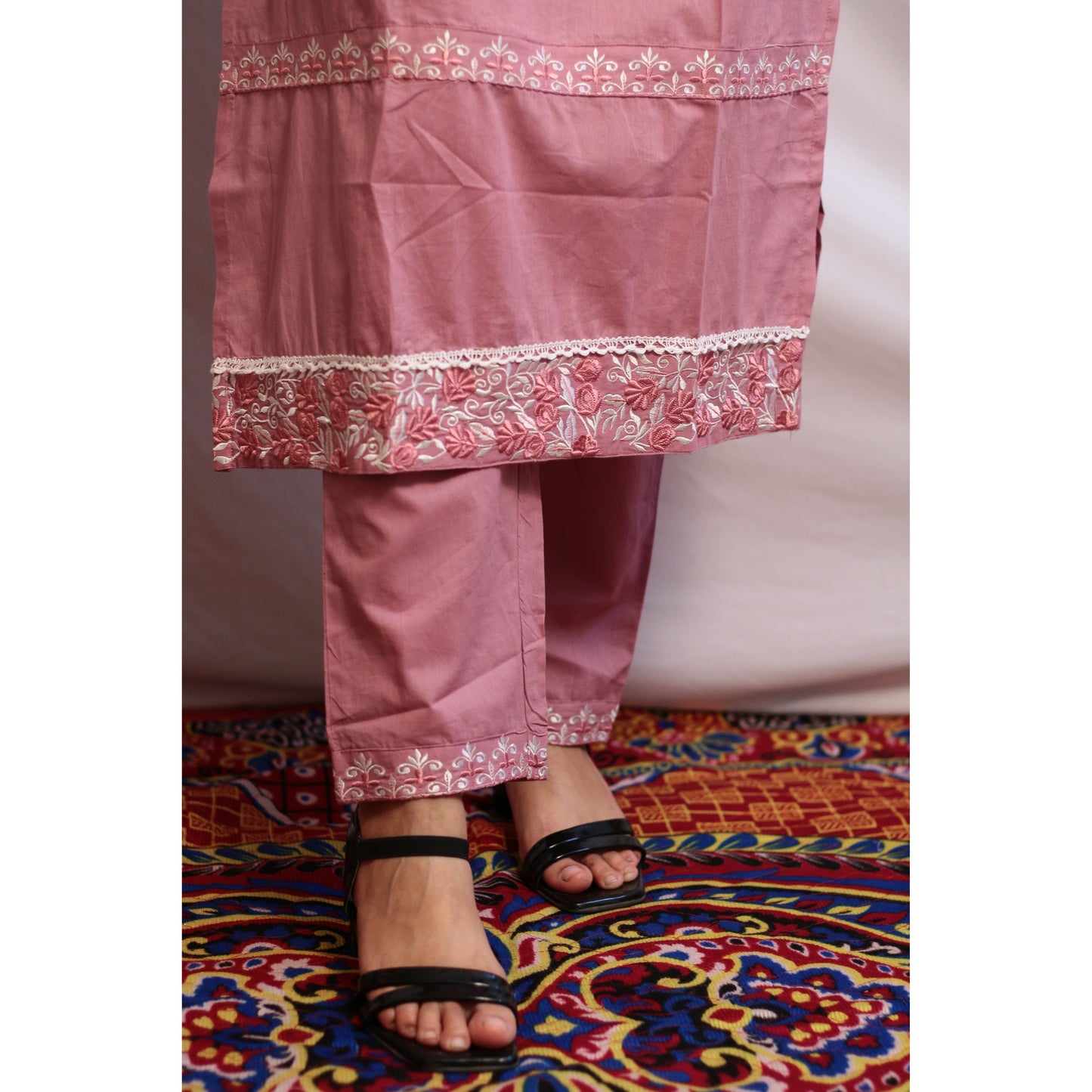 Navya Pink Kurti Pant Set