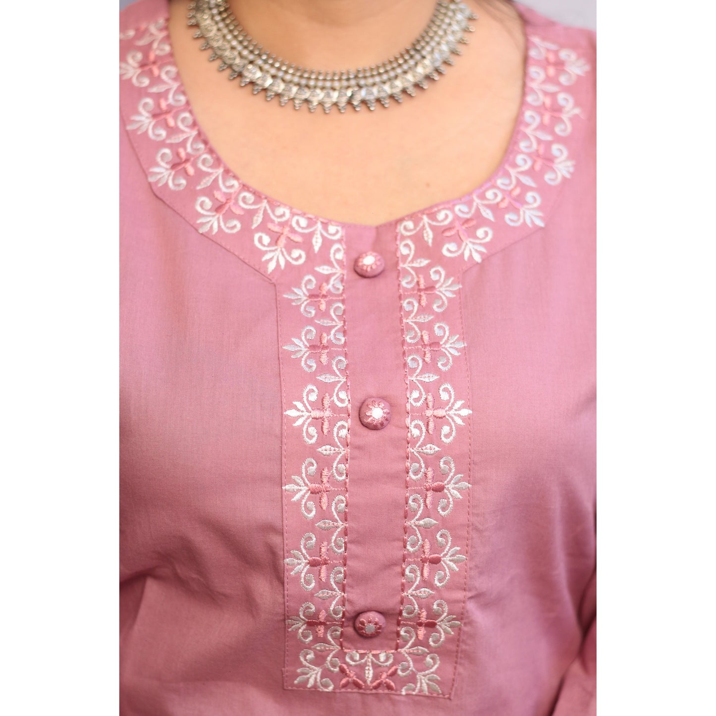 Navya Pink Kurti Pant Set