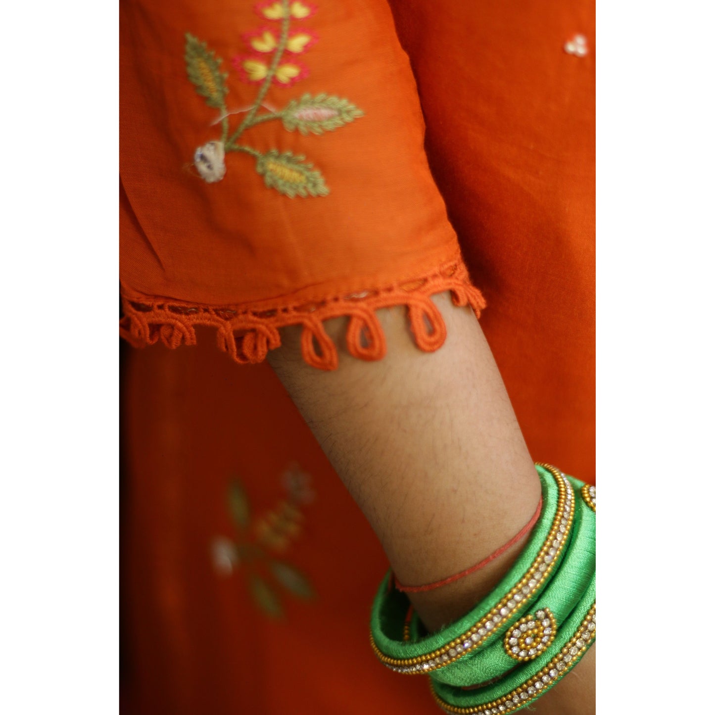 Ruhani Orange Suit Set