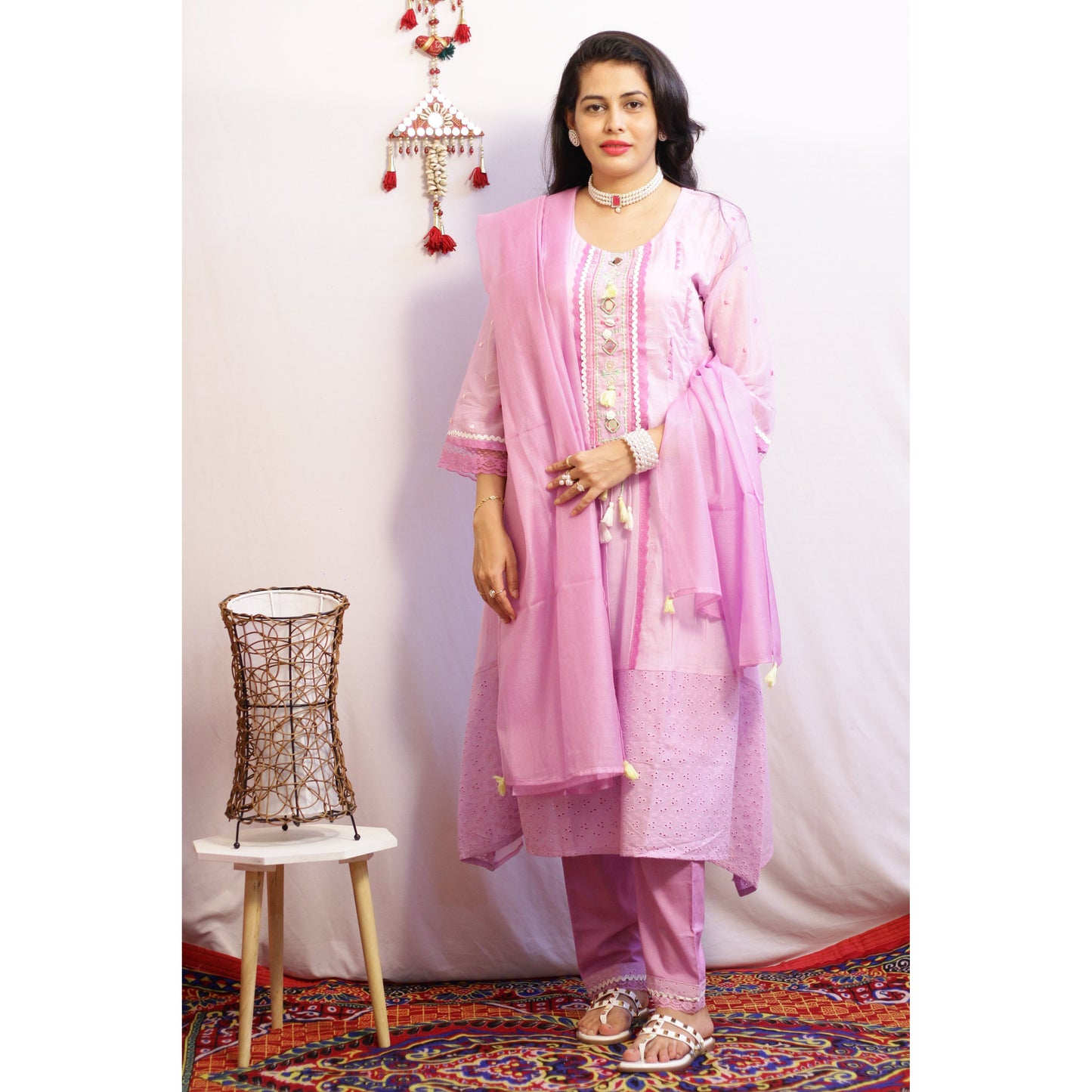 Karvi Embroidered Suit Set