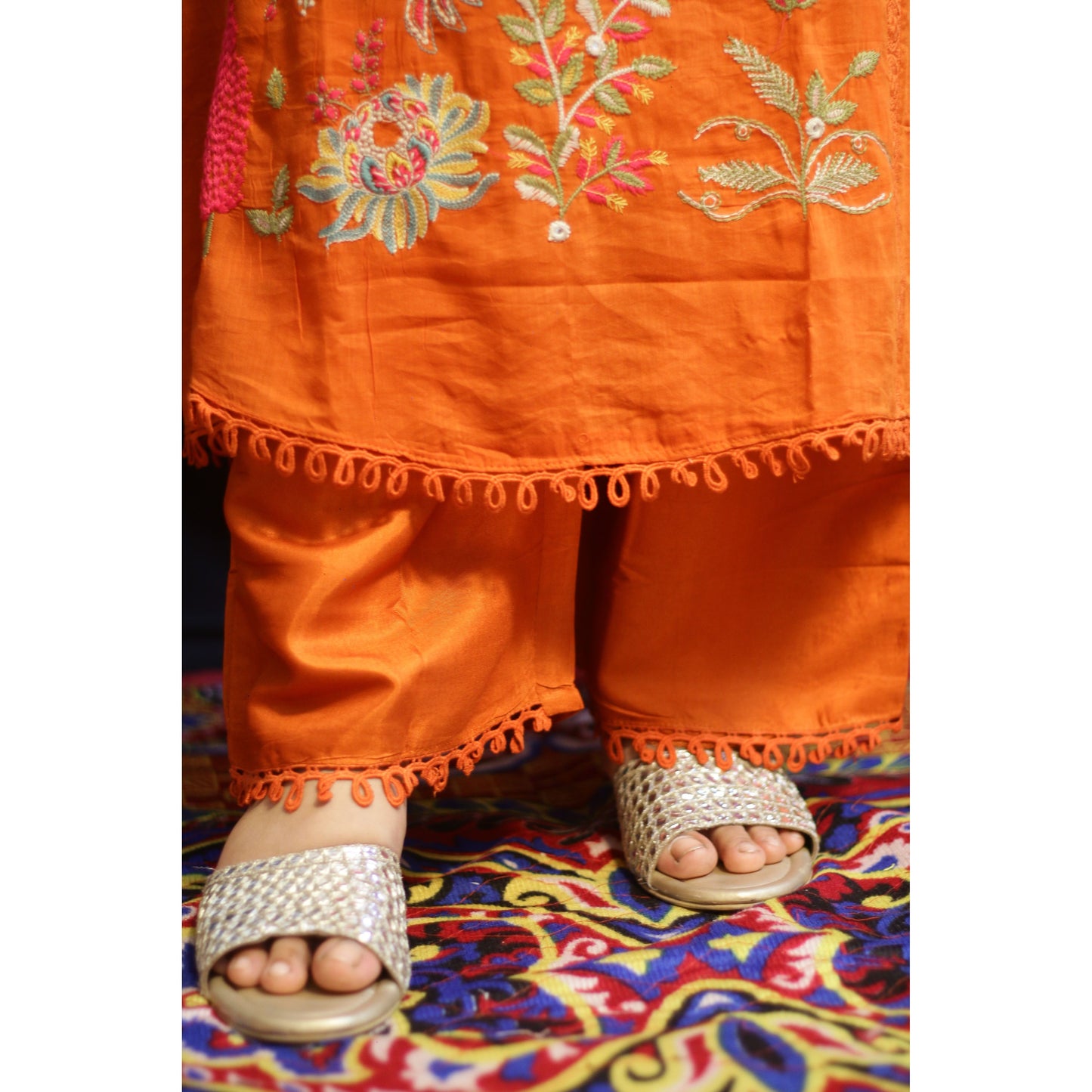 Ruhani Orange Suit Set