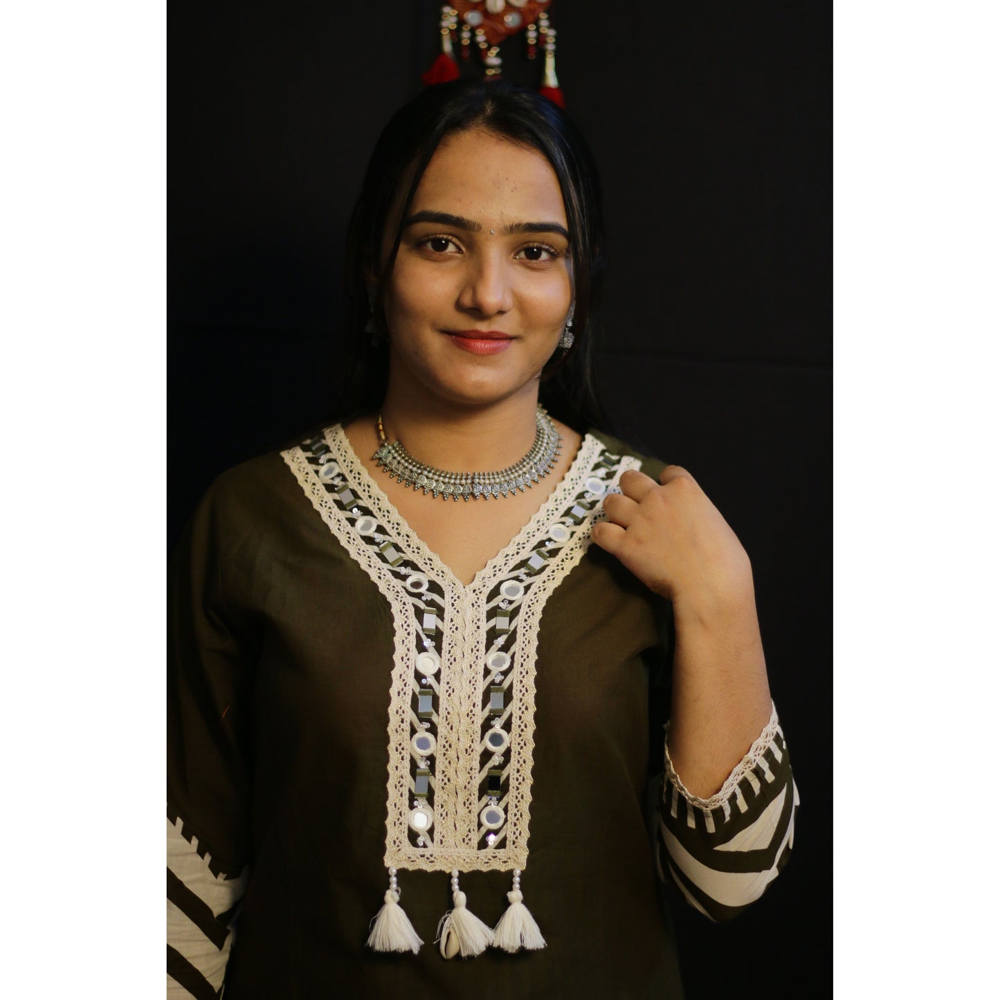Mehndi Green Farshi Salwar Set