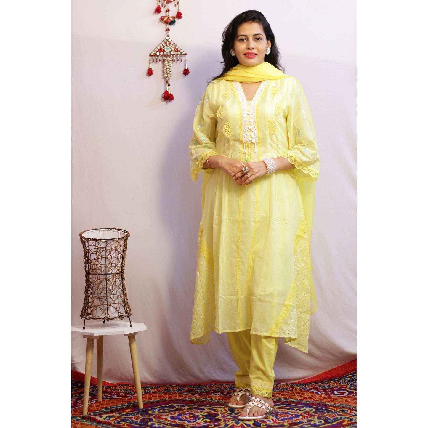 Tridha Embroidered Suit Set