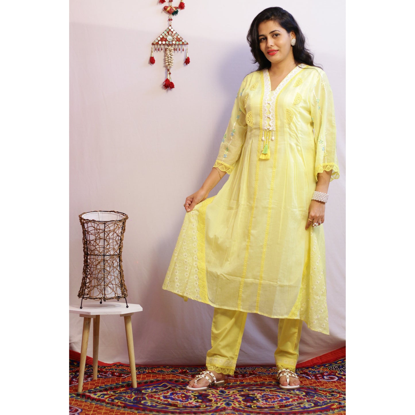Tridha Embroidered Suit Set