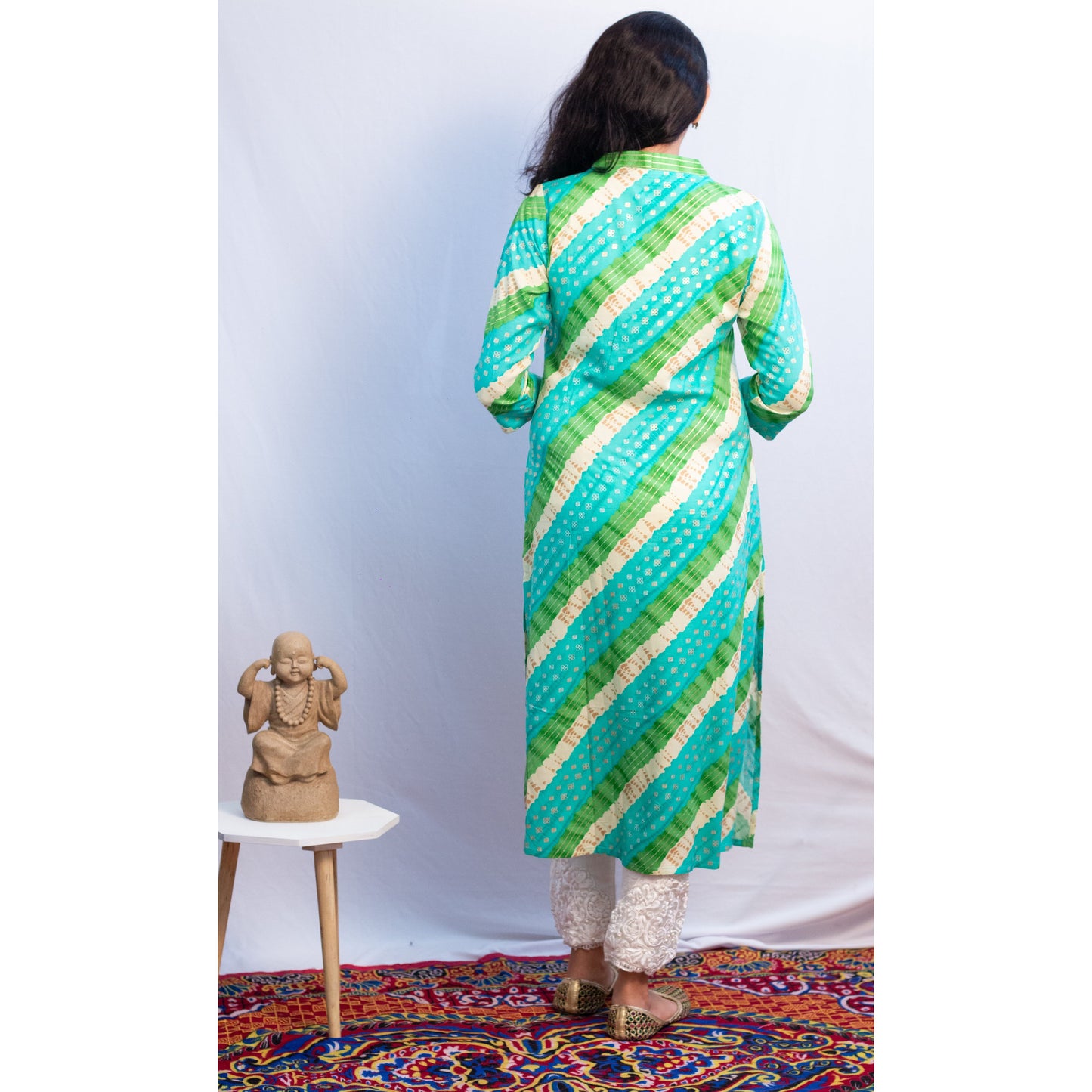 Green Embroidered Kurti