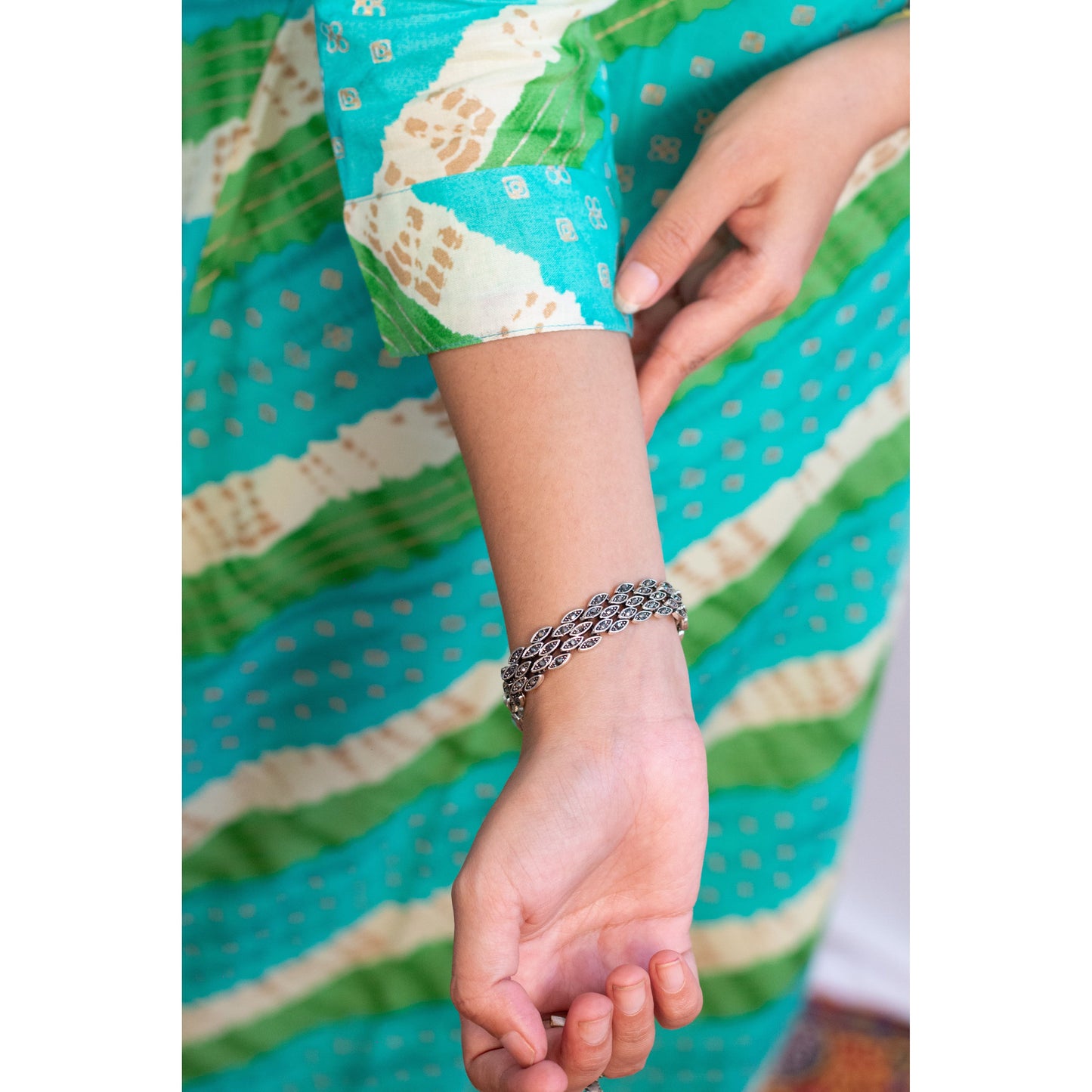 Green Embroidered Kurti