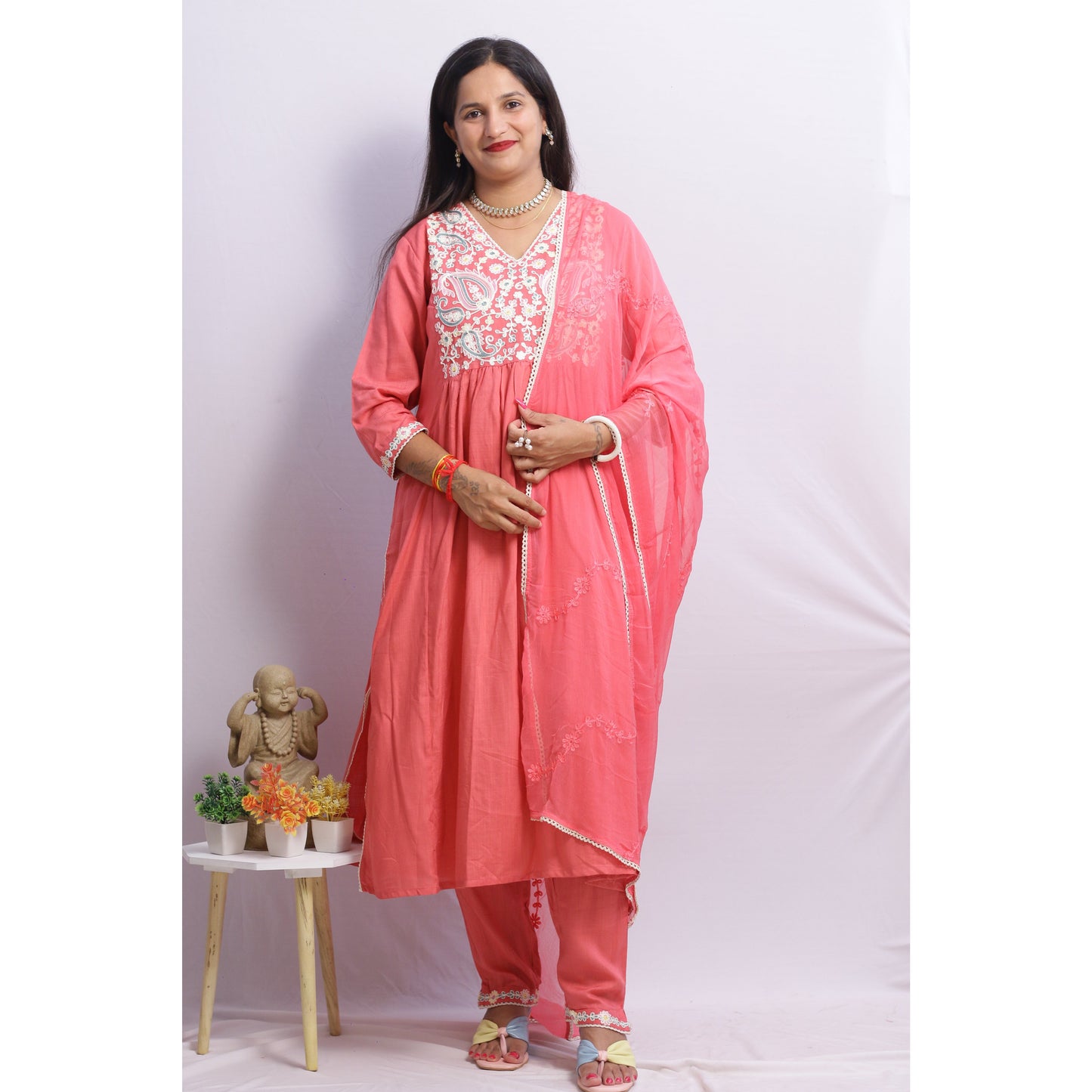 Jheel Embroidered Suit Set
