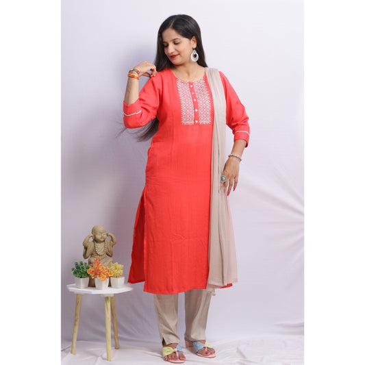 Haina Embroidered Suit Set