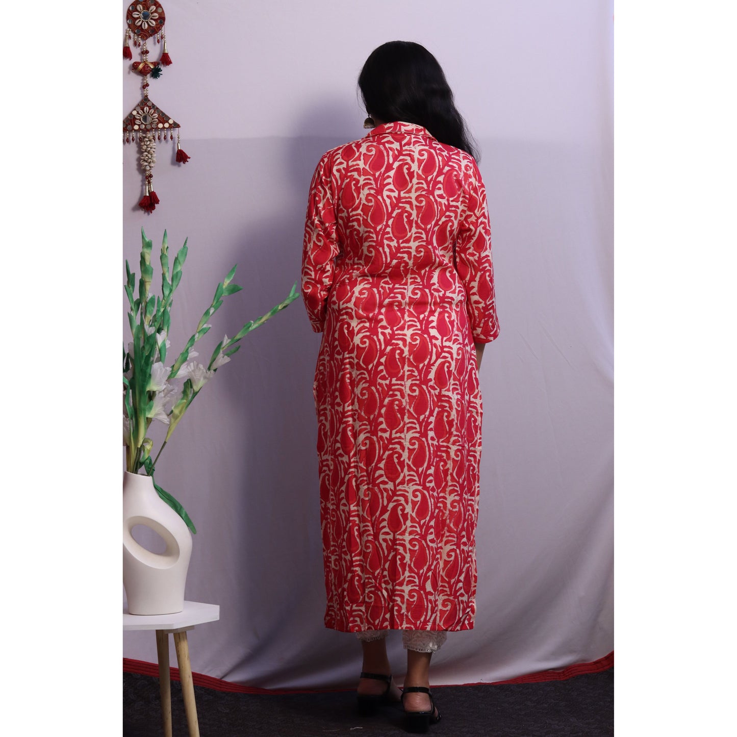 Rani Pink Embroidered Kurti